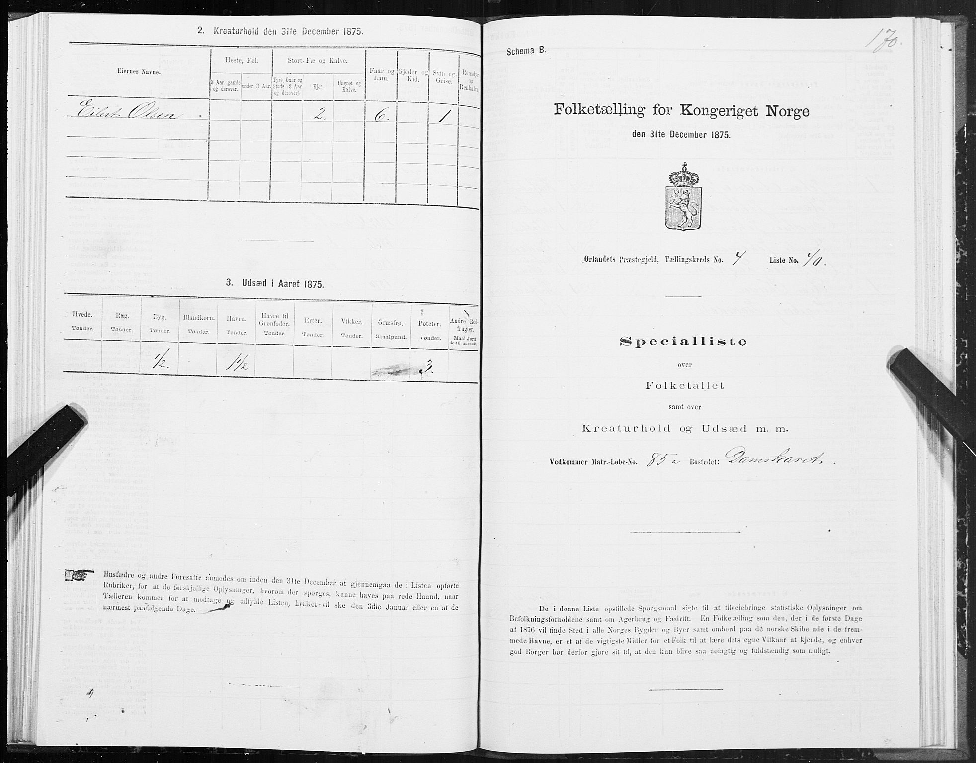 SAT, Folketelling 1875 for 1621P Ørland prestegjeld, 1875, s. 2170