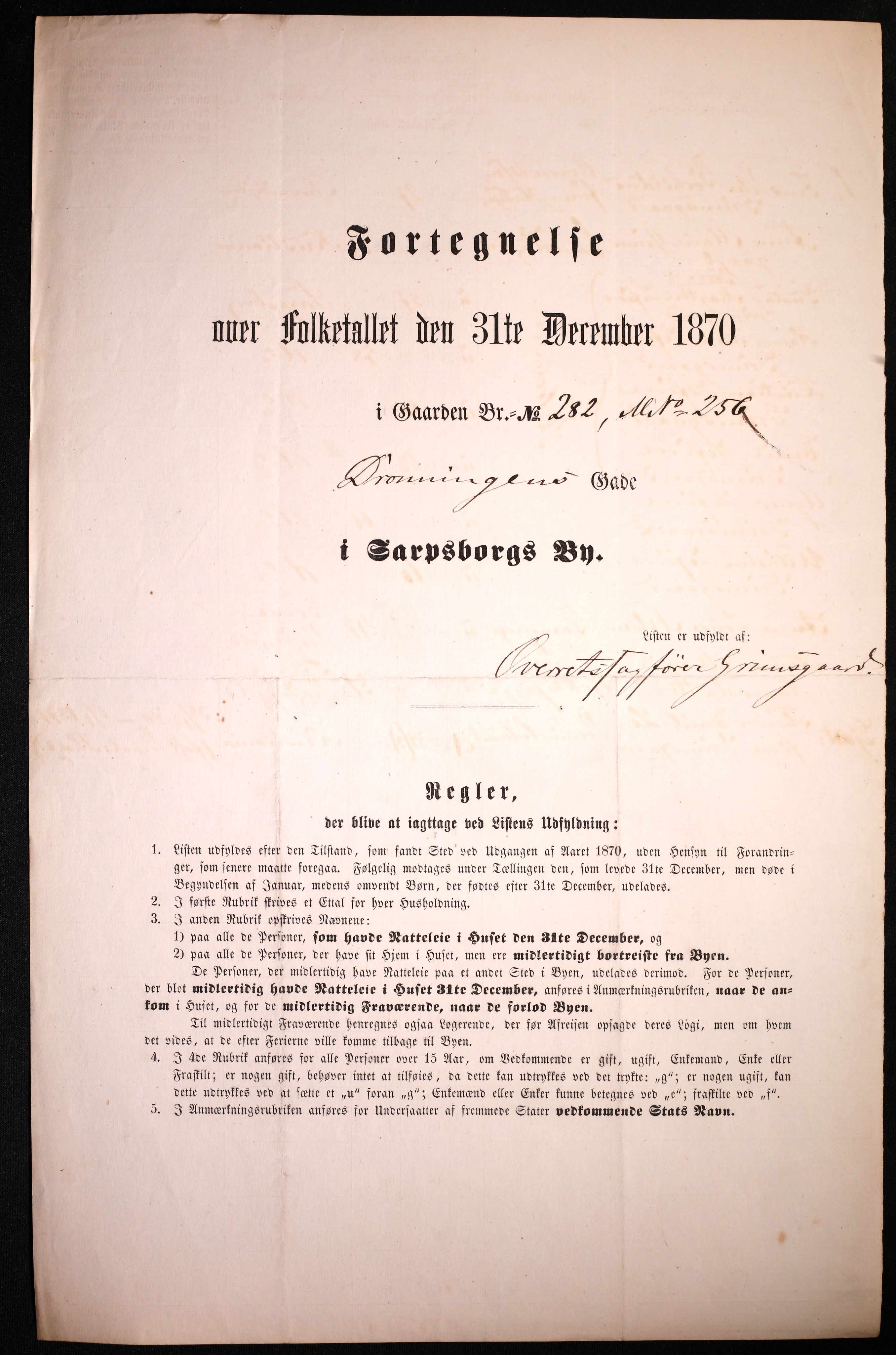 RA, Folketelling 1870 for 0102 Sarpsborg kjøpstad, 1870, s. 189