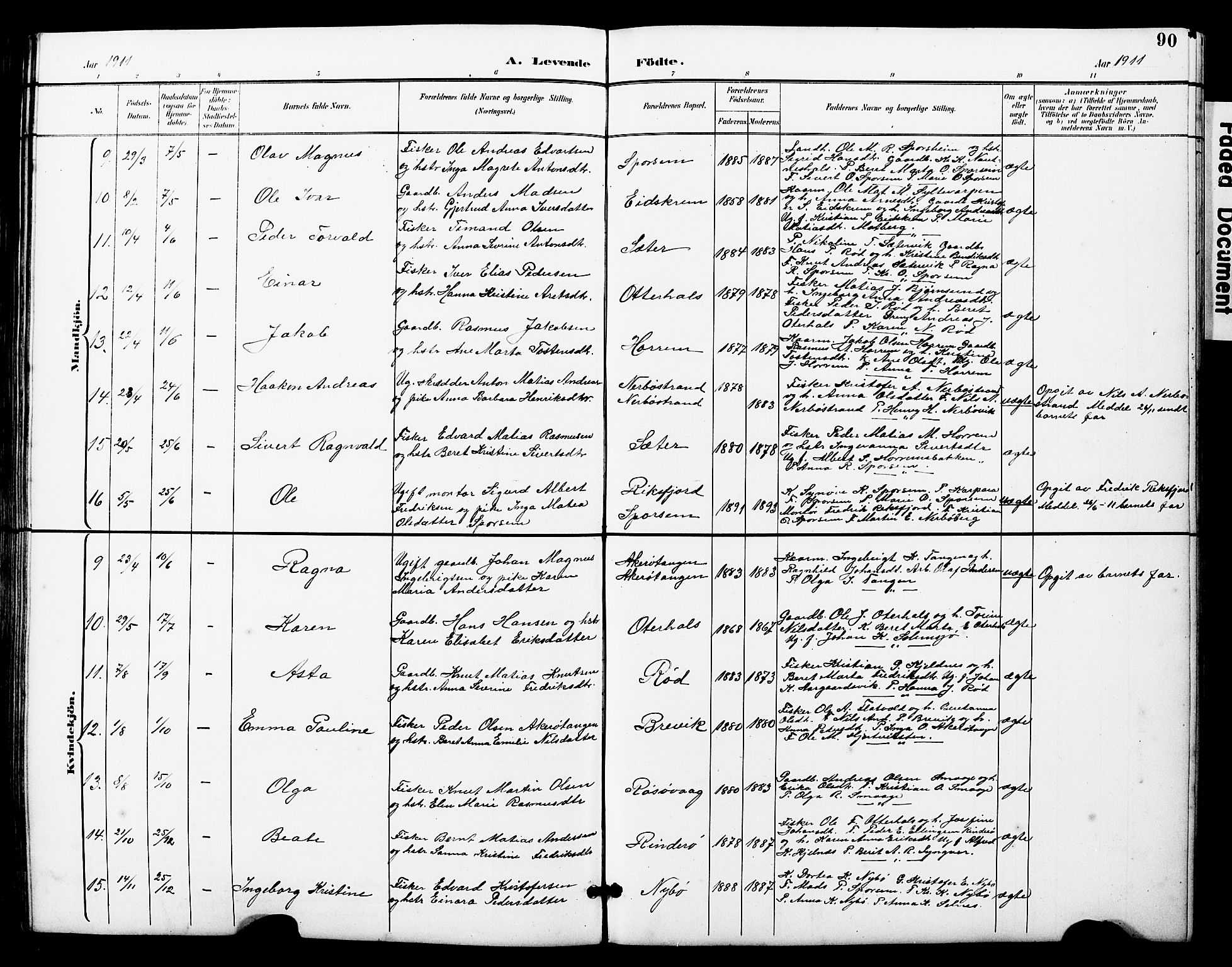 Ministerialprotokoller, klokkerbøker og fødselsregistre - Møre og Romsdal, AV/SAT-A-1454/560/L0725: Klokkerbok nr. 560C02, 1895-1930, s. 90