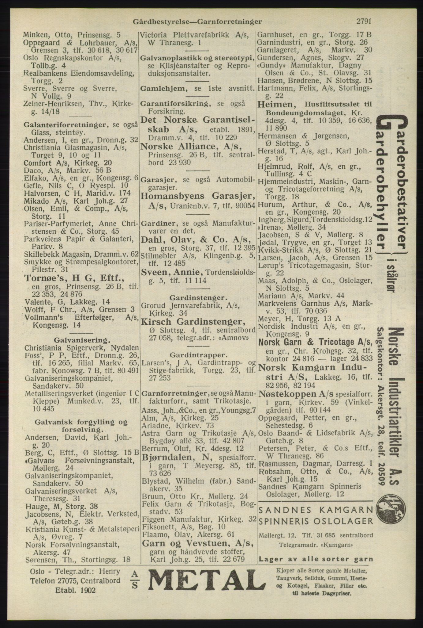 Kristiania/Oslo adressebok, PUBL/-, 1940, s. 2741