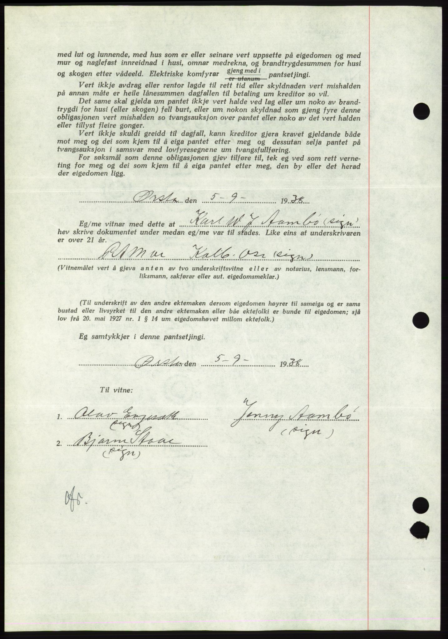 Søre Sunnmøre sorenskriveri, AV/SAT-A-4122/1/2/2C/L0066: Pantebok nr. 60, 1938-1938, Dagboknr: 1236/1938