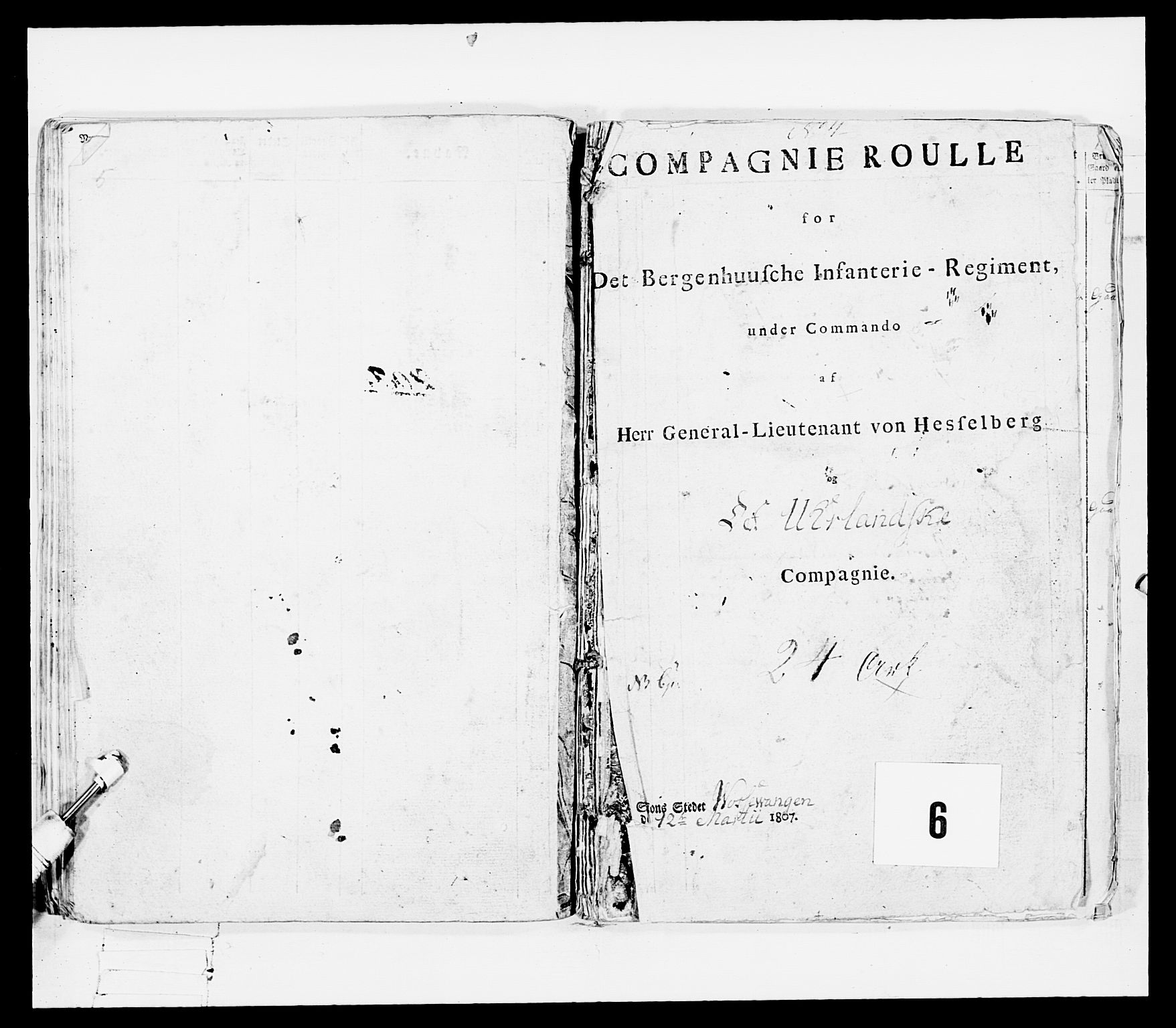 Generalitets- og kommissariatskollegiet, Det kongelige norske kommissariatskollegium, RA/EA-5420/E/Eh/L0097: Bergenhusiske nasjonale infanteriregiment, 1803-1807, s. 234