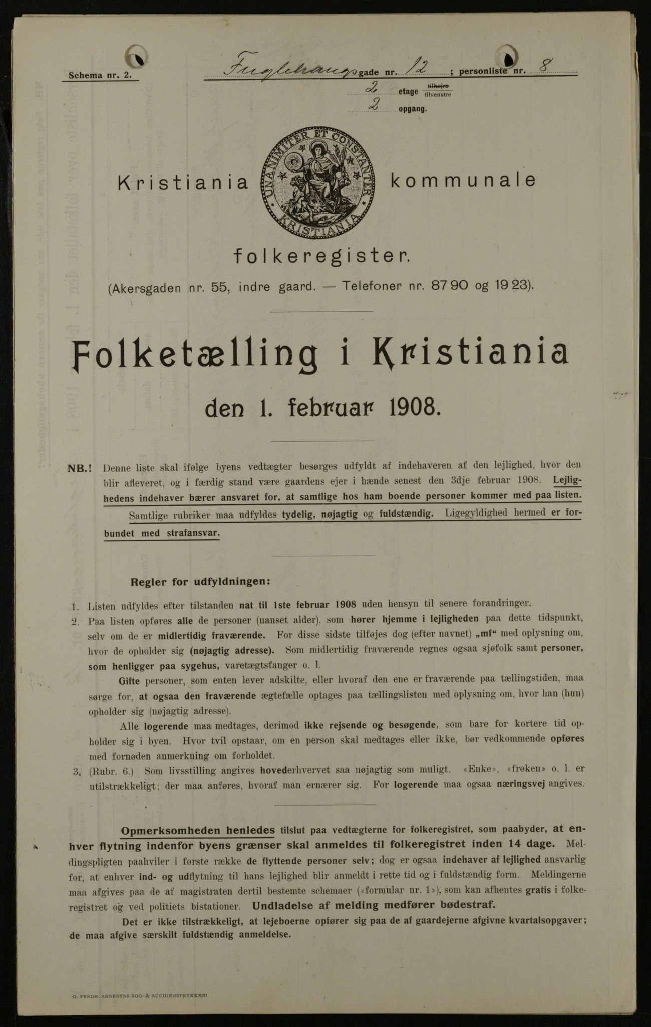 OBA, Kommunal folketelling 1.2.1908 for Kristiania kjøpstad, 1908, s. 25628