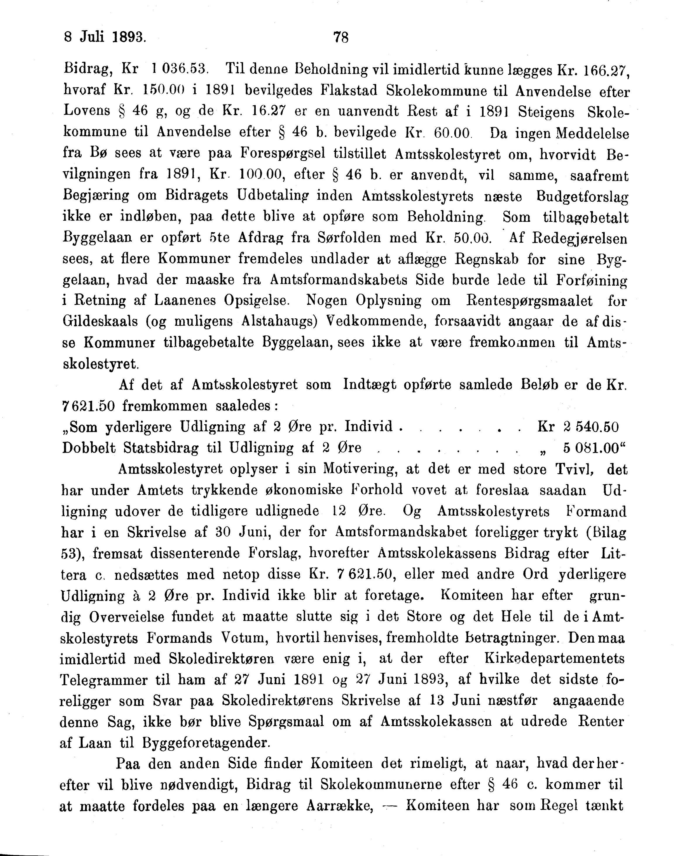 Nordland Fylkeskommune. Fylkestinget, AIN/NFK-17/176/A/Ac/L0016: Fylkestingsforhandlinger 1891-1893, 1891-1893