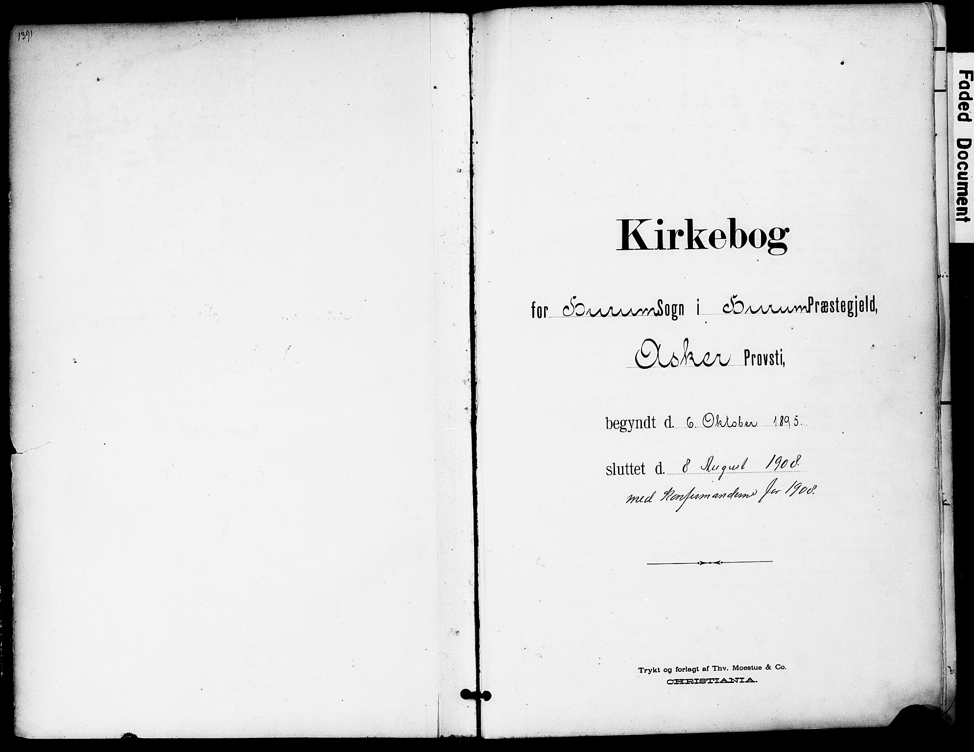 Hurum kirkebøker, AV/SAKO-A-229/F/Fa/L0015: Ministerialbok nr. 15, 1896-1908