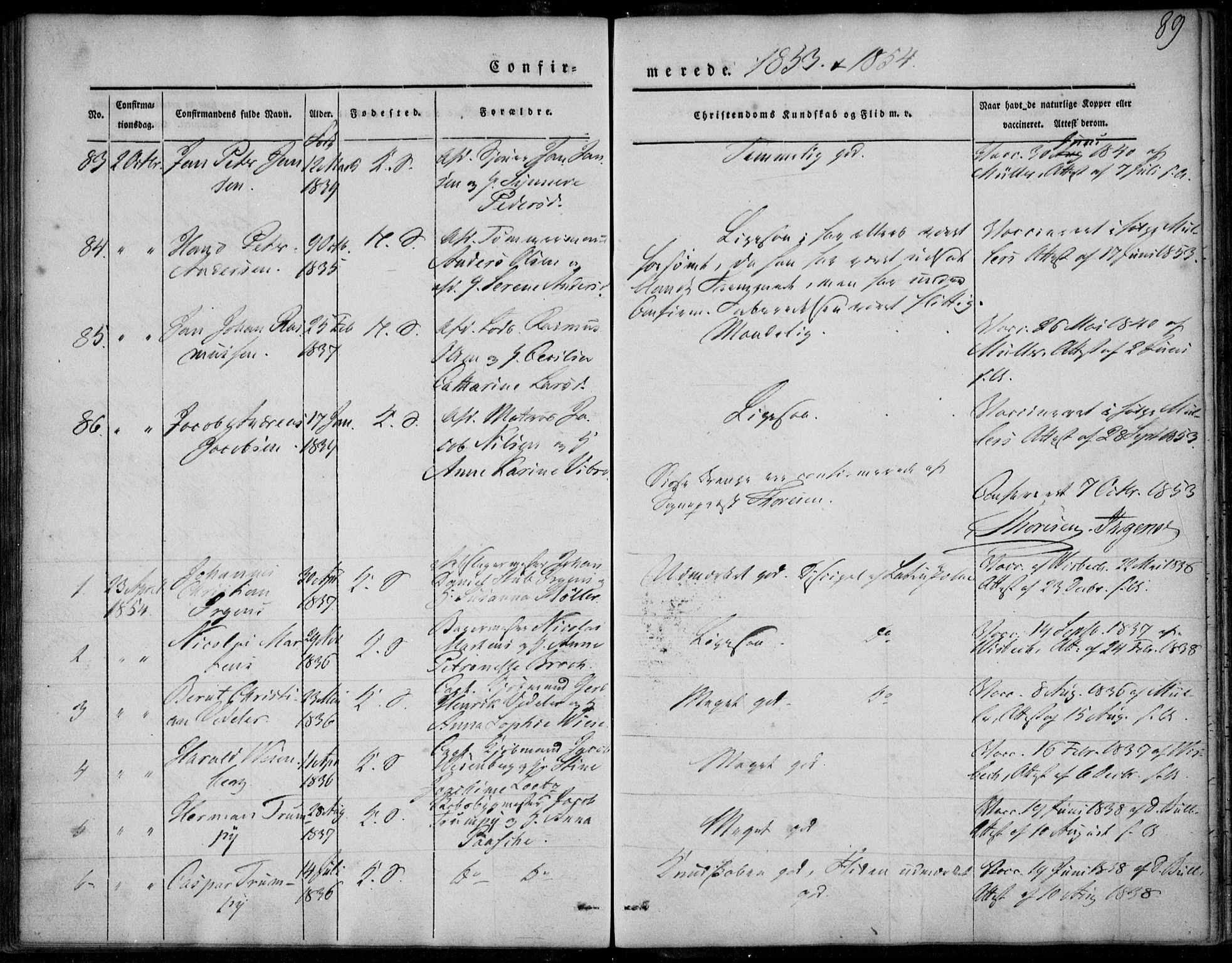 Korskirken sokneprestembete, SAB/A-76101/H/Haa/L0026: Ministerialbok nr. C 2, 1842-1854, s. 89