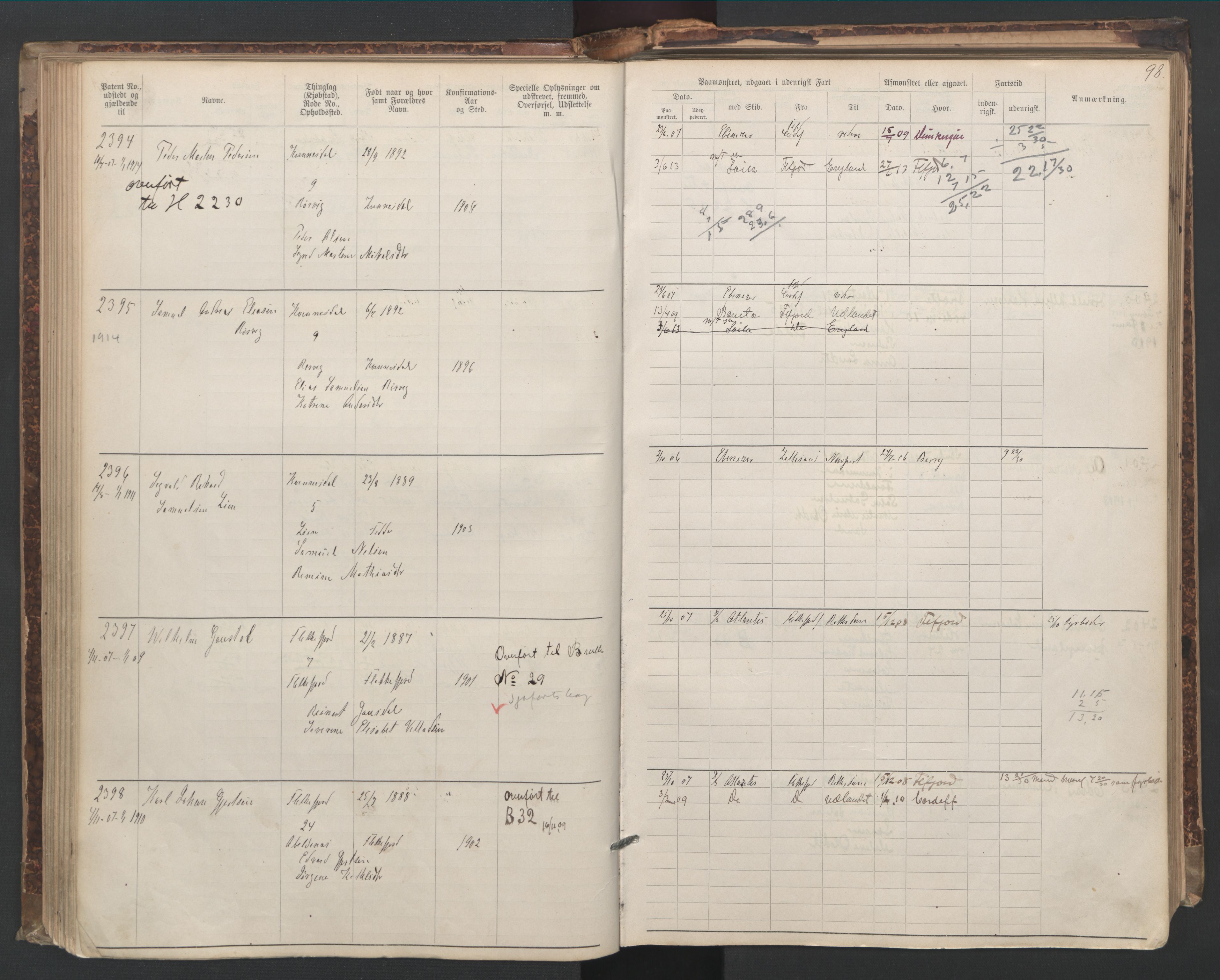 Flekkefjord mønstringskrets, SAK/2031-0018/F/Fa/L0006: Annotasjonsrulle nr 1916-2964 med register, Æ-3, 1891-1948, s. 128