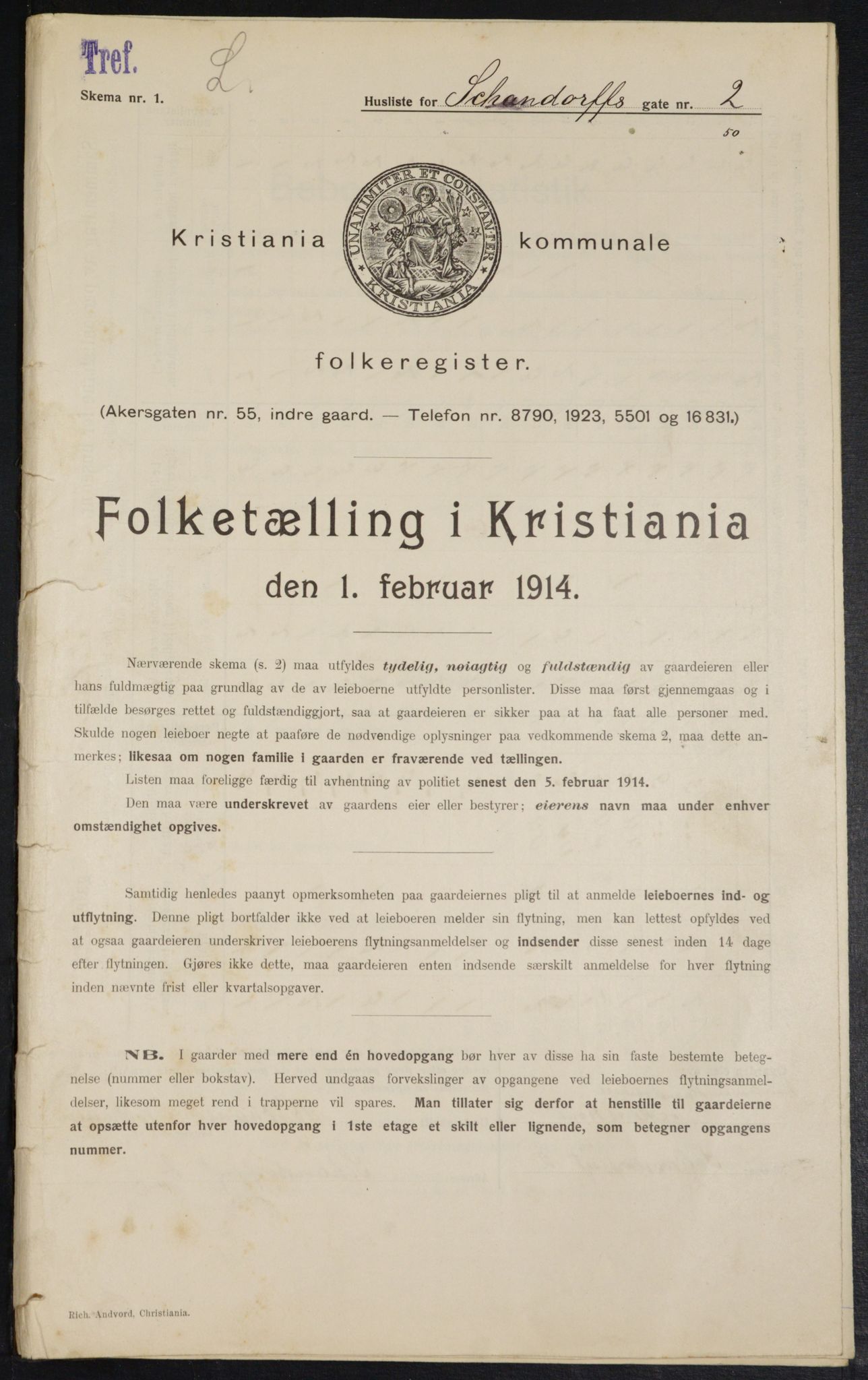 OBA, Kommunal folketelling 1.2.1914 for Kristiania, 1914, s. 89251