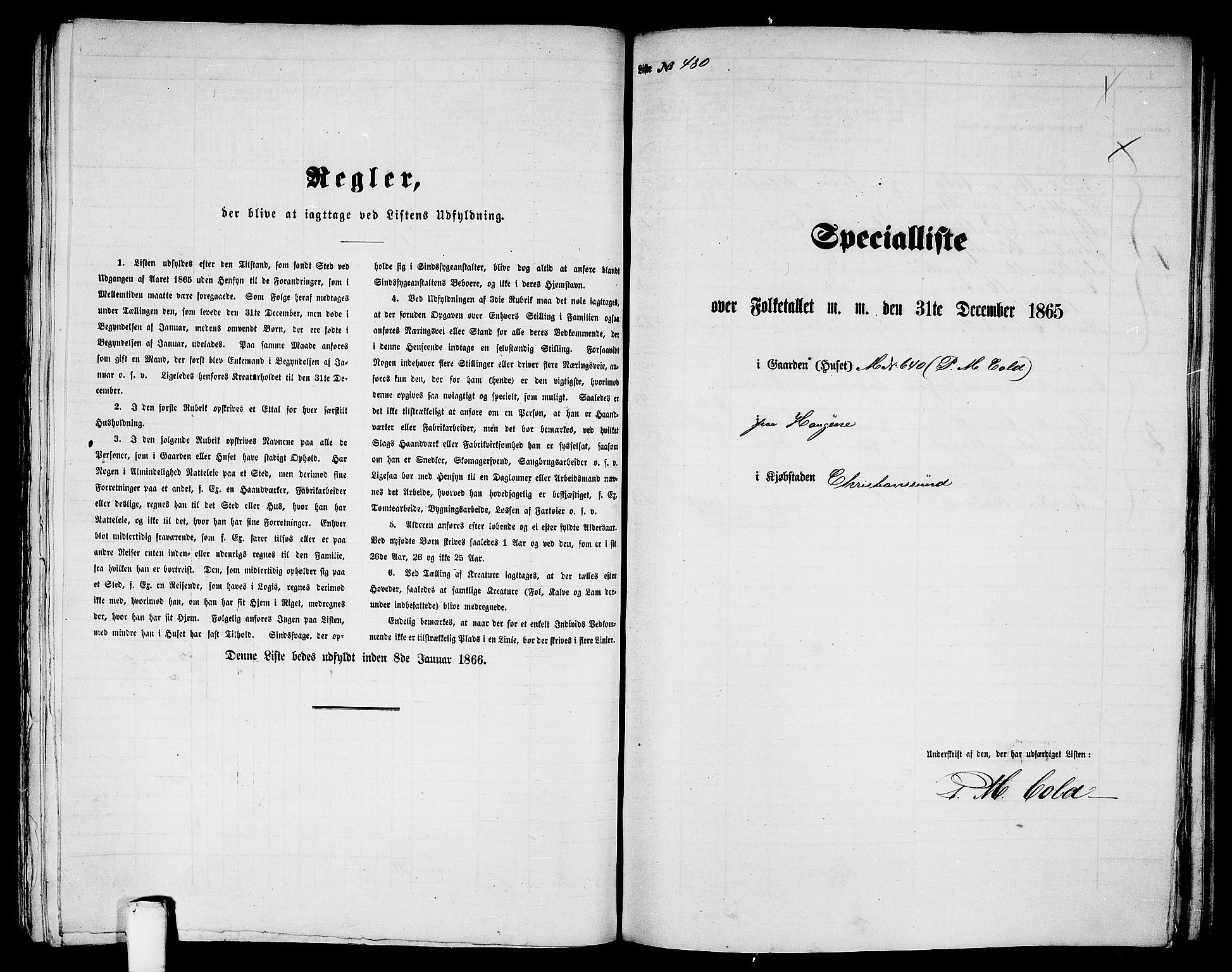 RA, Folketelling 1865 for 1503B Kristiansund prestegjeld, Kristiansund kjøpstad, 1865, s. 976