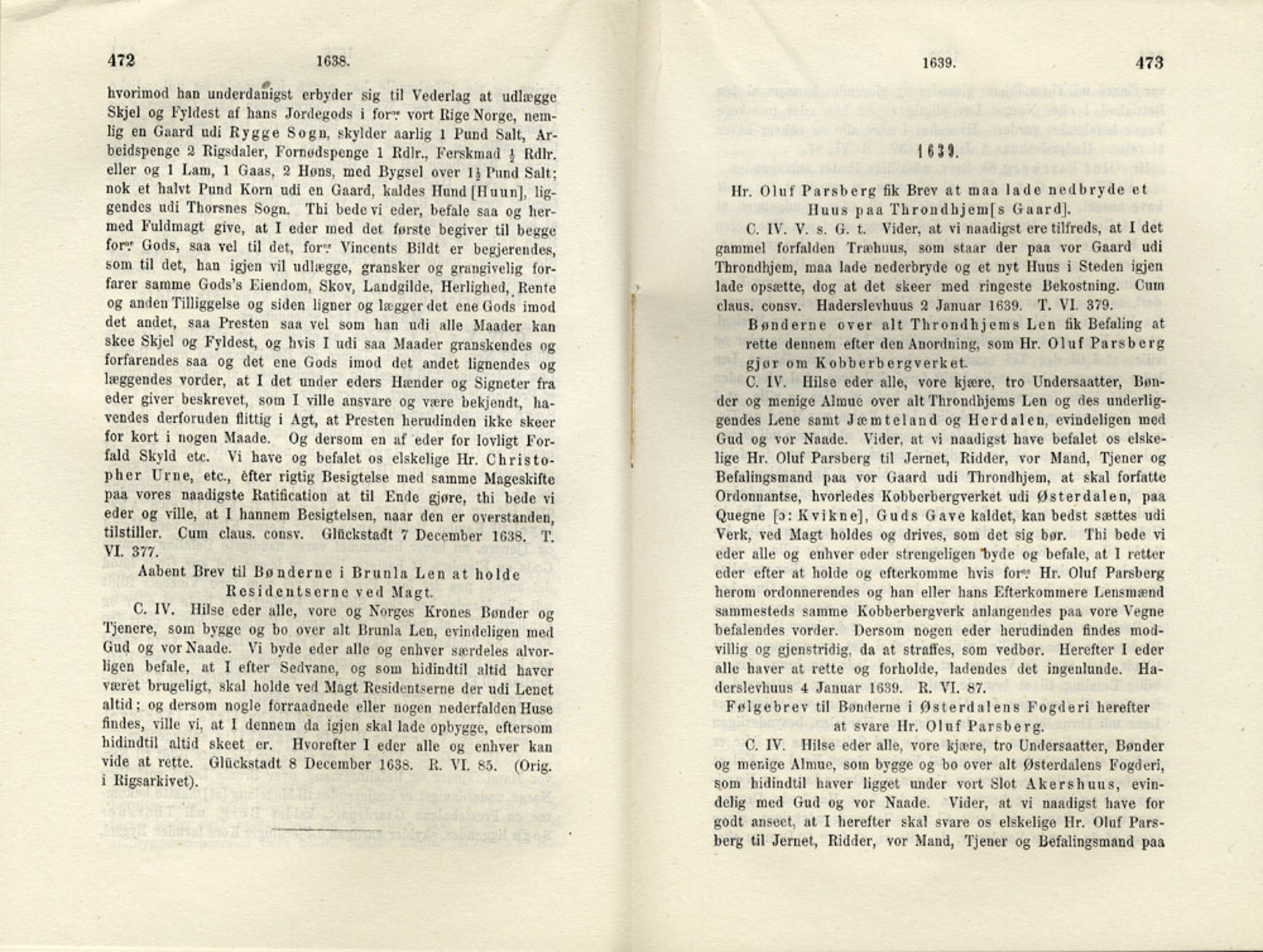 Publikasjoner utgitt av Det Norske Historiske Kildeskriftfond, PUBL/-/-/-: Norske Rigs-Registranter, bind 7, 1635-1640, s. 472-473