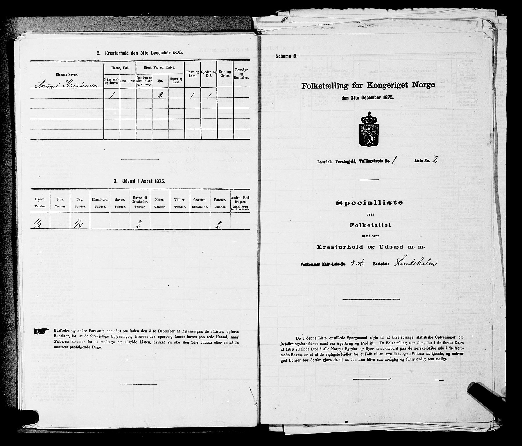 SAKO, Folketelling 1875 for 0728P Lardal prestegjeld, 1875, s. 84