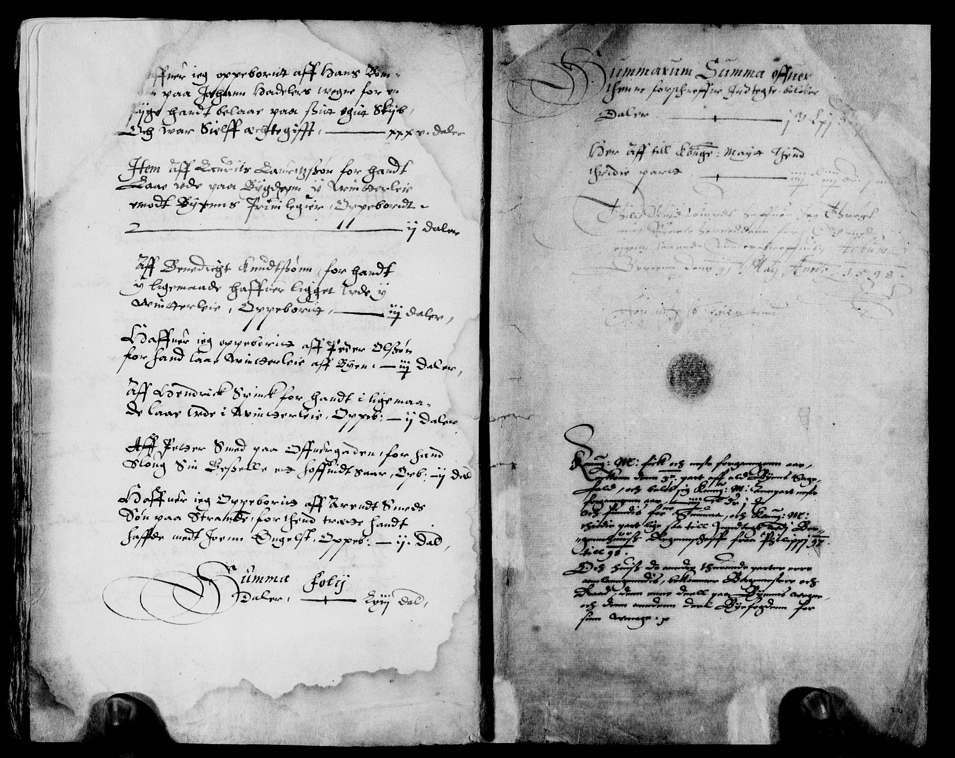 Rentekammeret inntil 1814, Reviderte regnskaper, Lensregnskaper, RA/EA-5023/R/Rb/Rbt/L0002: Bergenhus len, 1597-1599