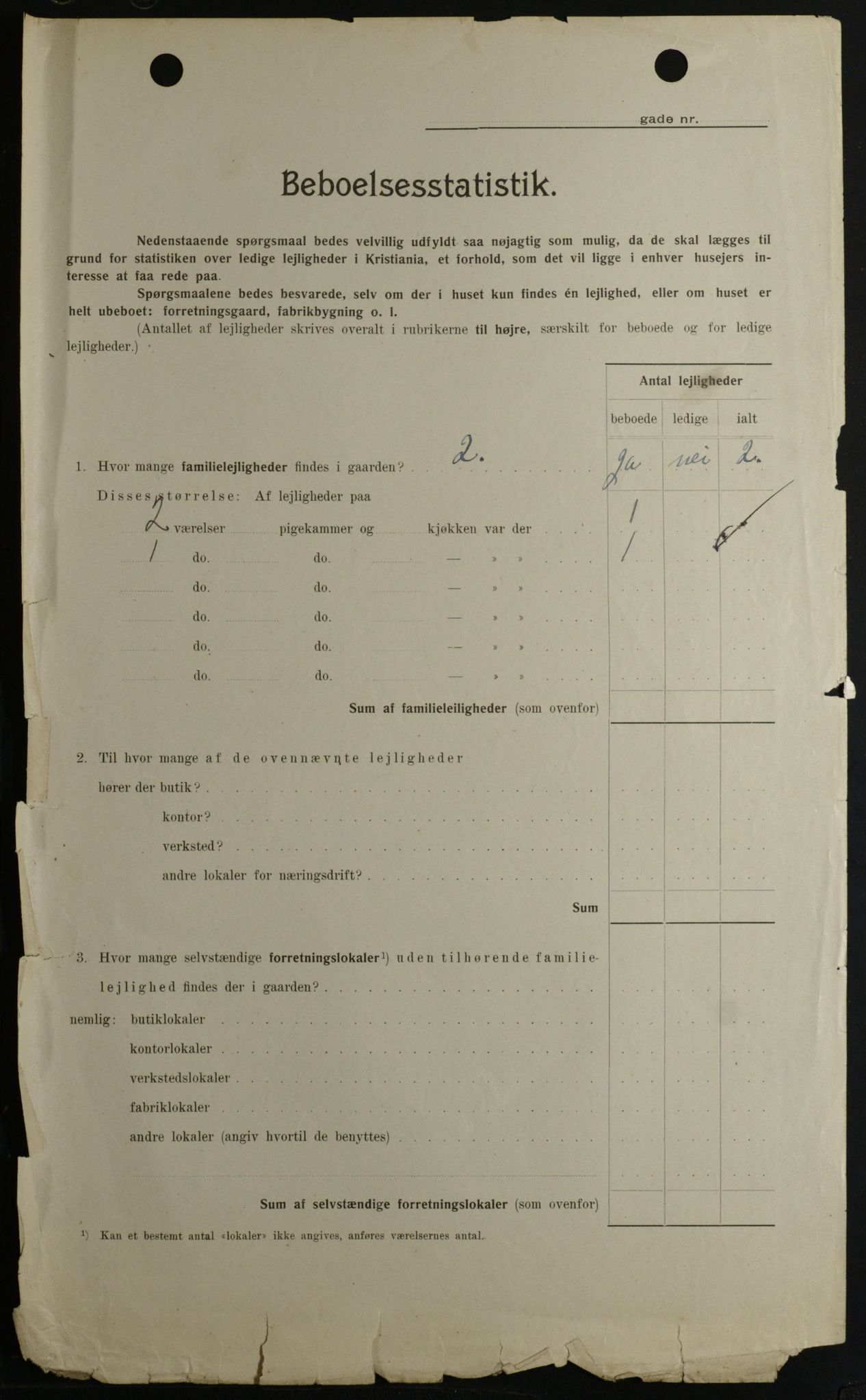 OBA, Kommunal folketelling 1.2.1908 for Kristiania kjøpstad, 1908, s. 113276