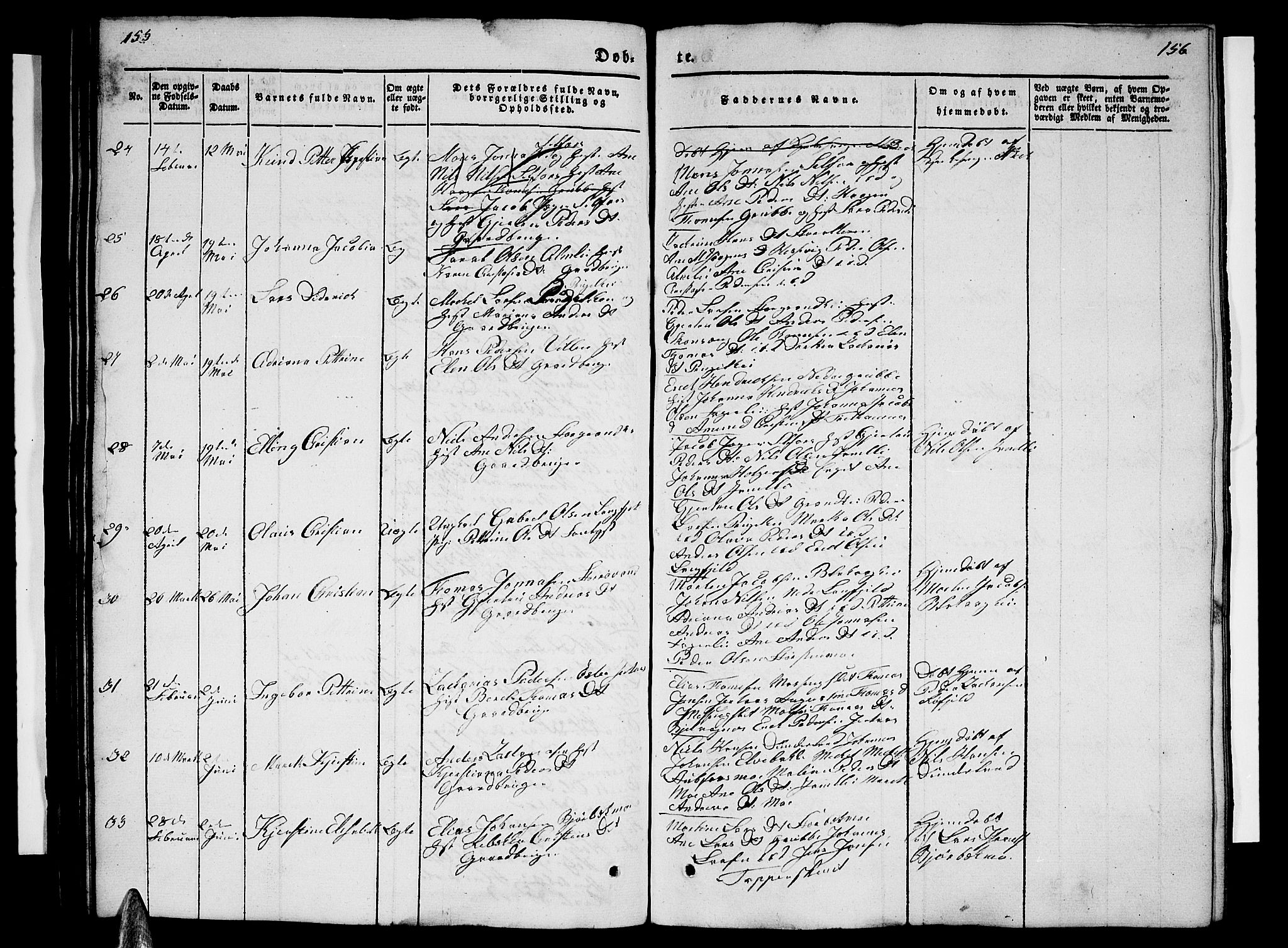 Ministerialprotokoller, klokkerbøker og fødselsregistre - Nordland, AV/SAT-A-1459/827/L0413: Klokkerbok nr. 827C02, 1842-1852, s. 155-156