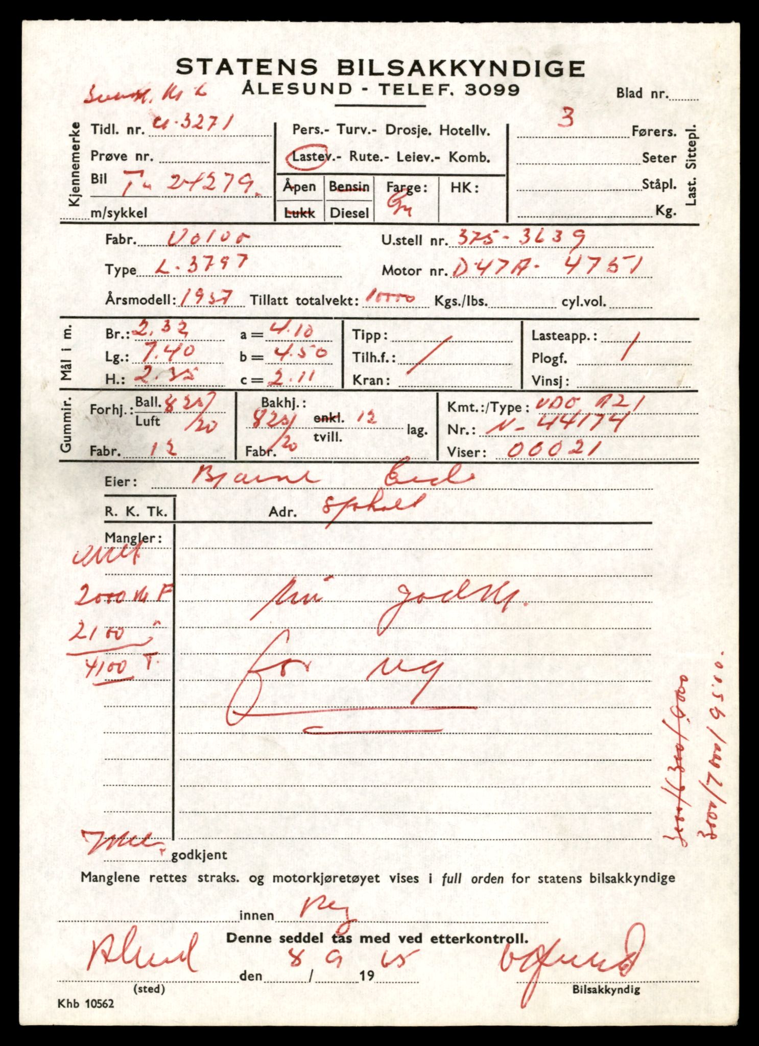 Møre og Romsdal vegkontor - Ålesund trafikkstasjon, AV/SAT-A-4099/F/Fe/L0032: Registreringskort for kjøretøy T 11997 - T 12149, 1927-1998, s. 3611