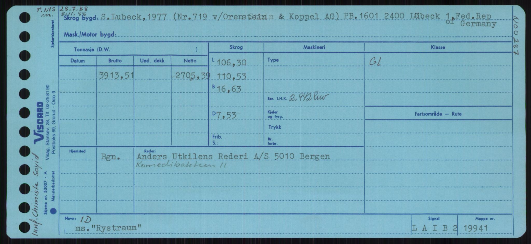 Sjøfartsdirektoratet med forløpere, Skipsmålingen, AV/RA-S-1627/H/Ha/L0004/0002: Fartøy, Mas-R / Fartøy, Odin-R, s. 941