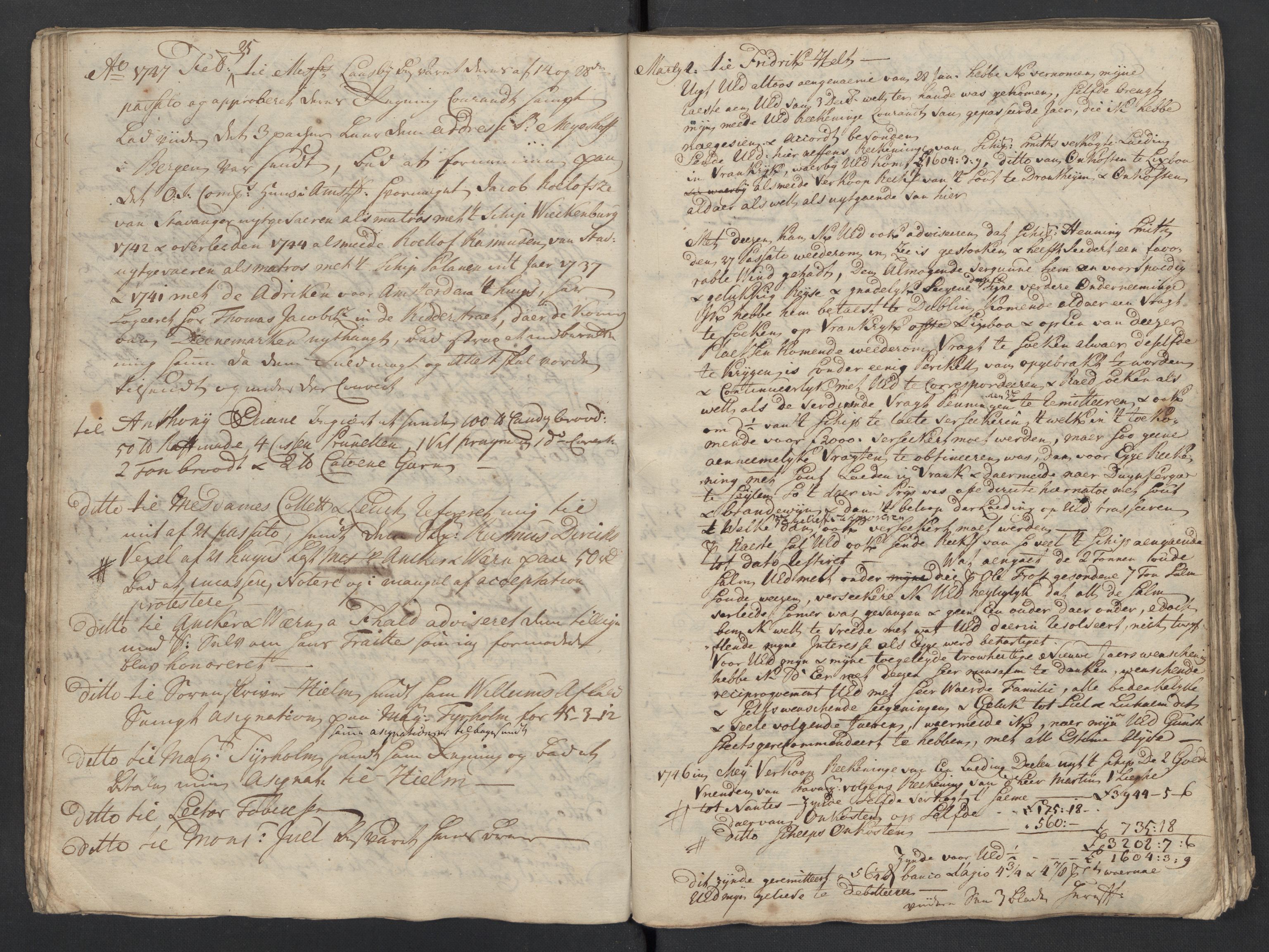 Pa 0119 - Smith, Lauritz Andersen og Lauritz Lauritzen, SAST/A-100231/O/L0001: Kopibøker m.m., 1746-1755, s. 35