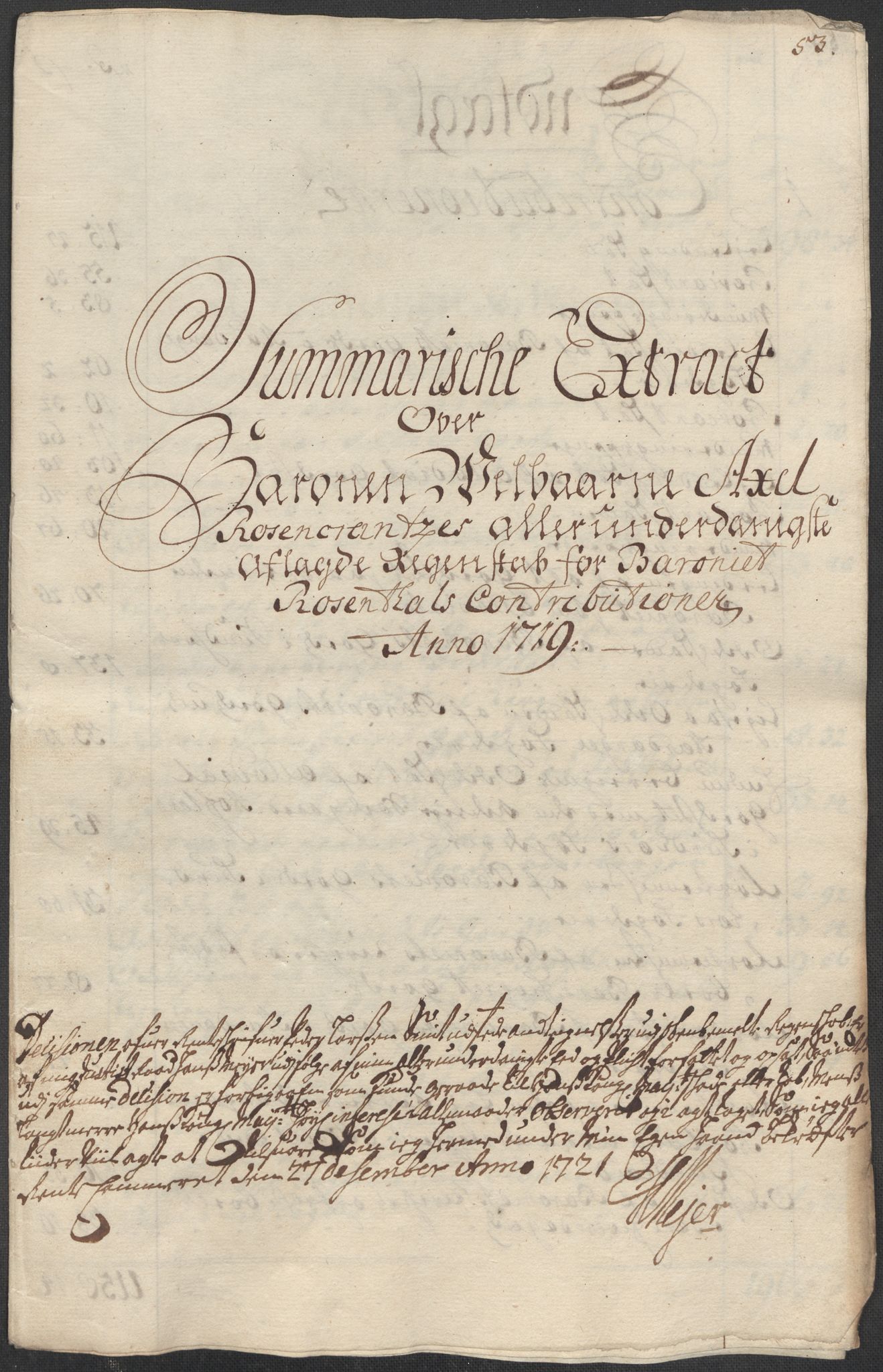 Rentekammeret inntil 1814, Reviderte regnskaper, Fogderegnskap, RA/EA-4092/R49/L3140: Fogderegnskap Rosendal Baroni, 1718-1720, s. 106