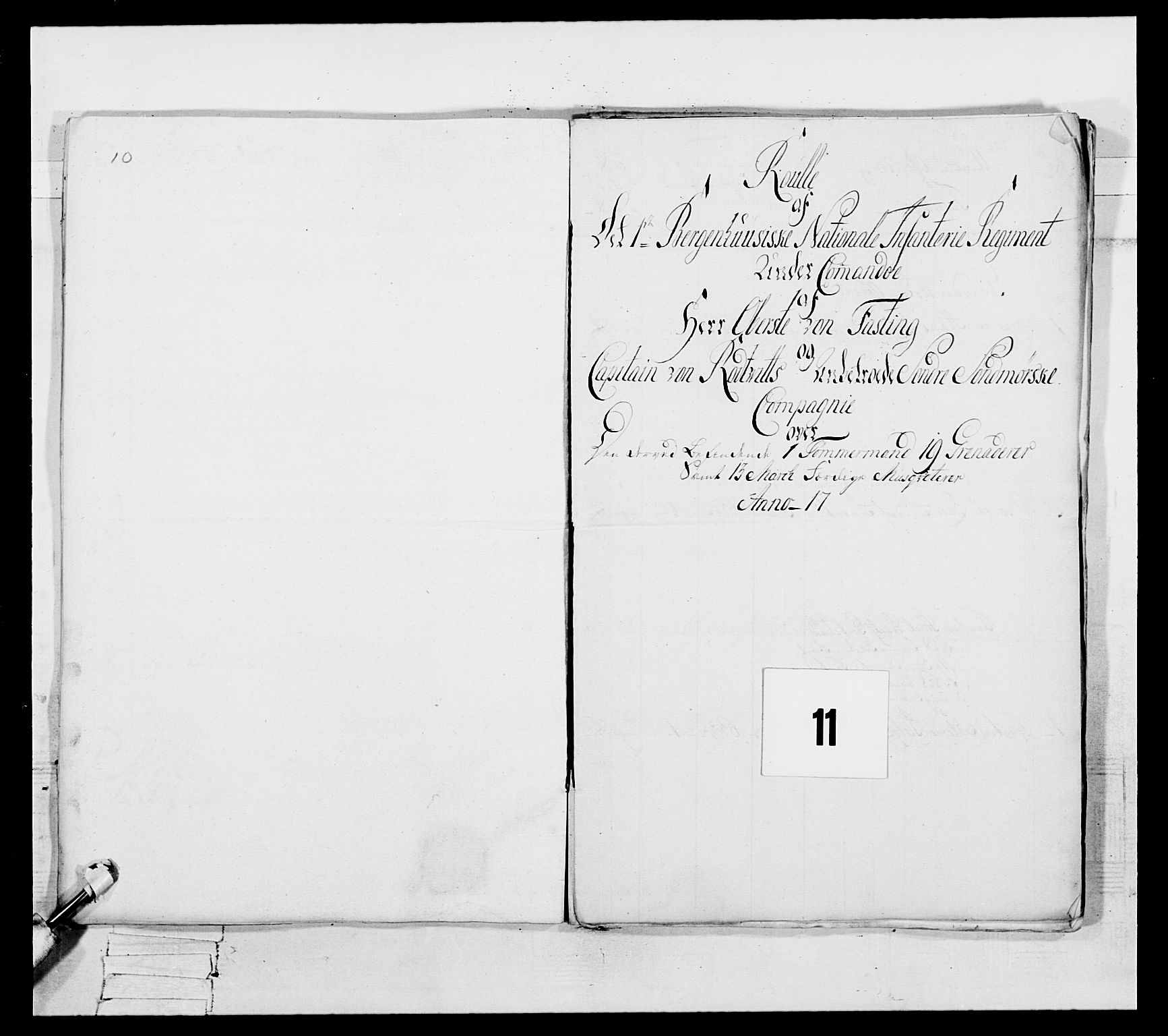 Generalitets- og kommissariatskollegiet, Det kongelige norske kommissariatskollegium, AV/RA-EA-5420/E/Eh/L0091: 1. Bergenhusiske nasjonale infanteriregiment, 1780-1783, s. 273
