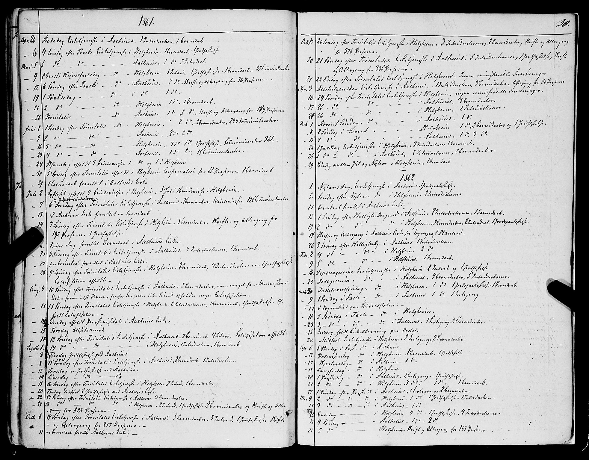 Jølster sokneprestembete, AV/SAB-A-80701/H/Haa/Haaa/L0010: Ministerialbok nr. A 10, 1847-1865, s. 30