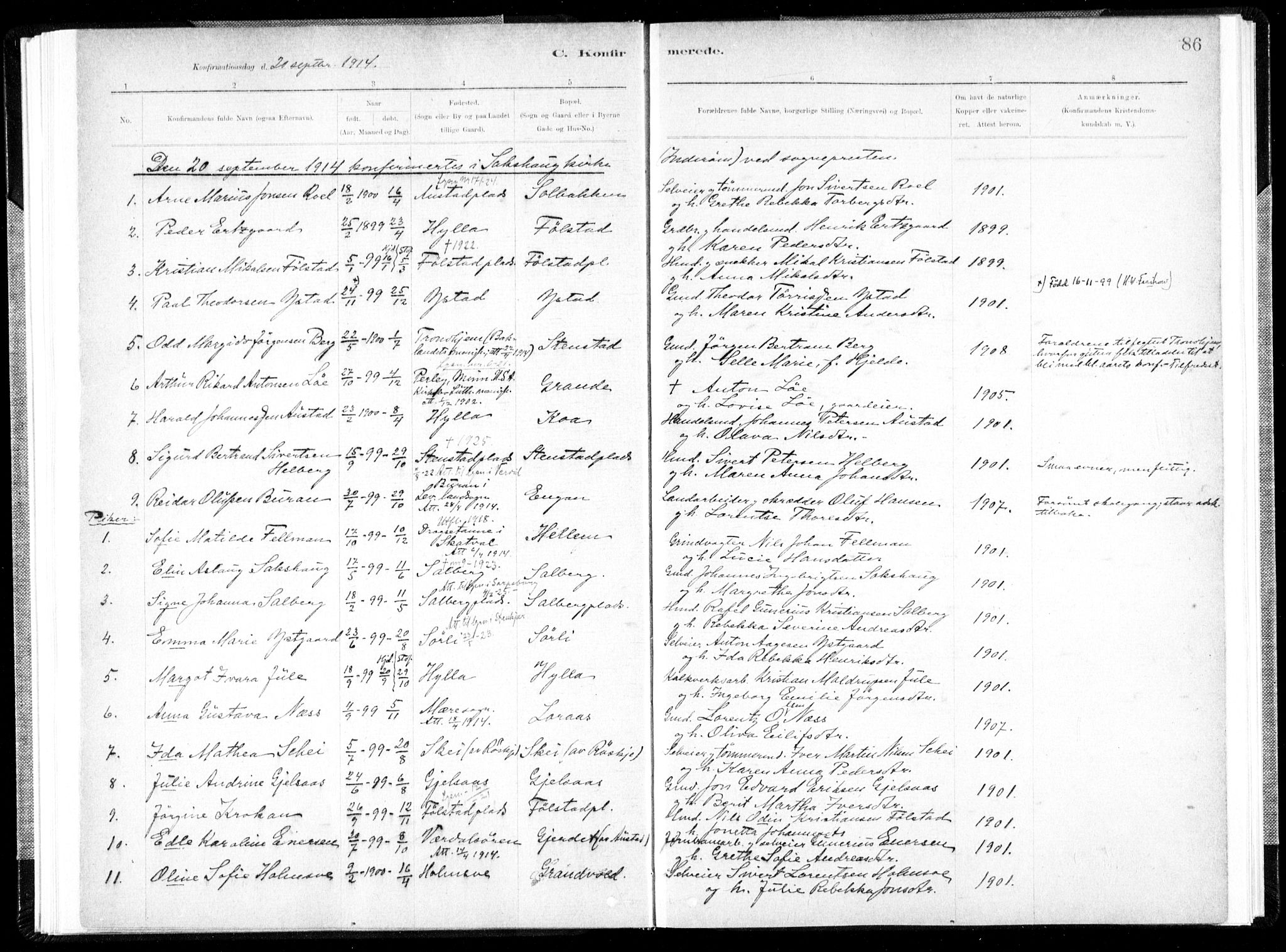 Ministerialprotokoller, klokkerbøker og fødselsregistre - Nord-Trøndelag, SAT/A-1458/731/L0309: Ministerialbok nr. 731A01, 1879-1918, s. 86