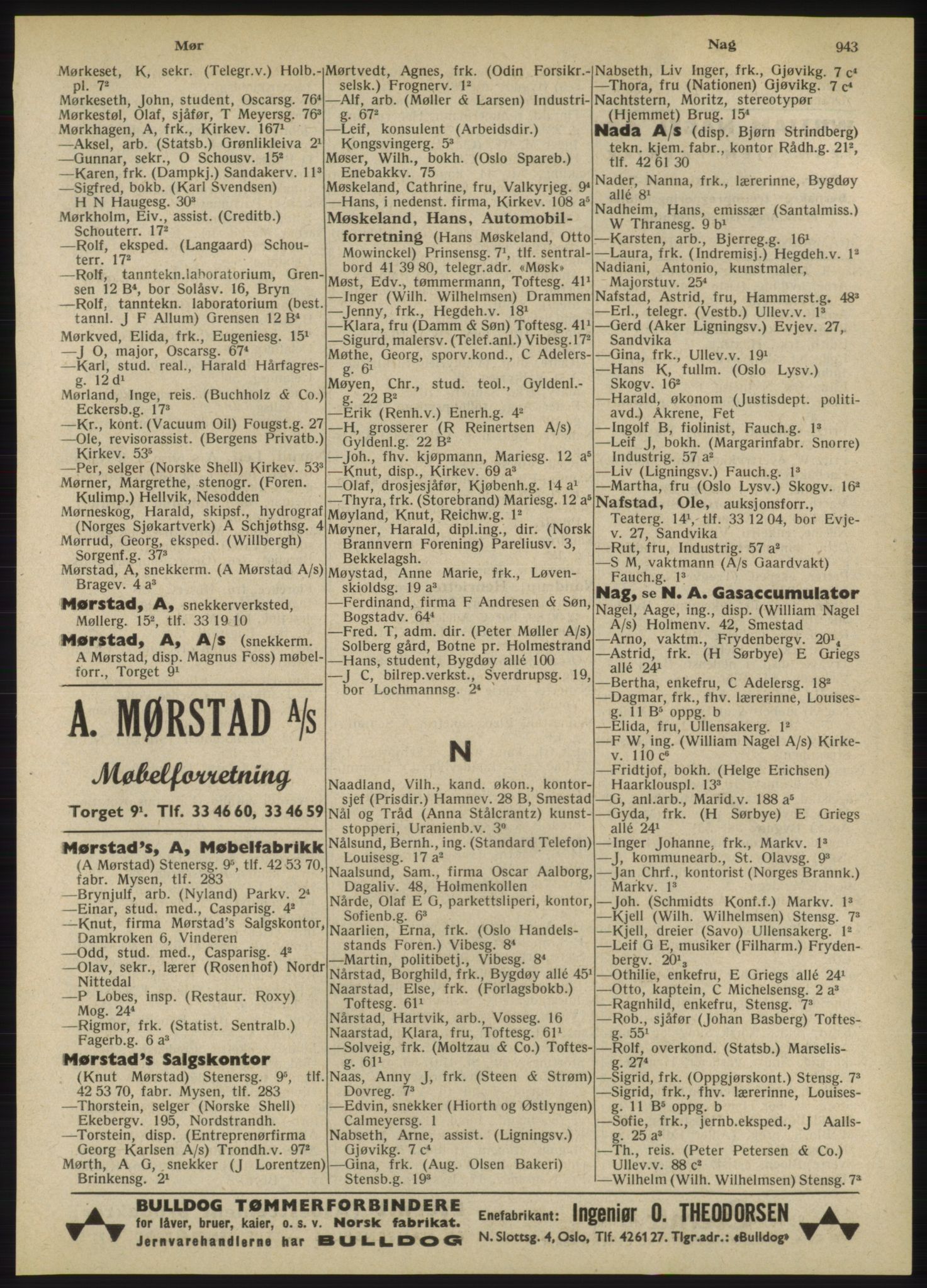 Kristiania/Oslo adressebok, PUBL/-, 1947, s. 943