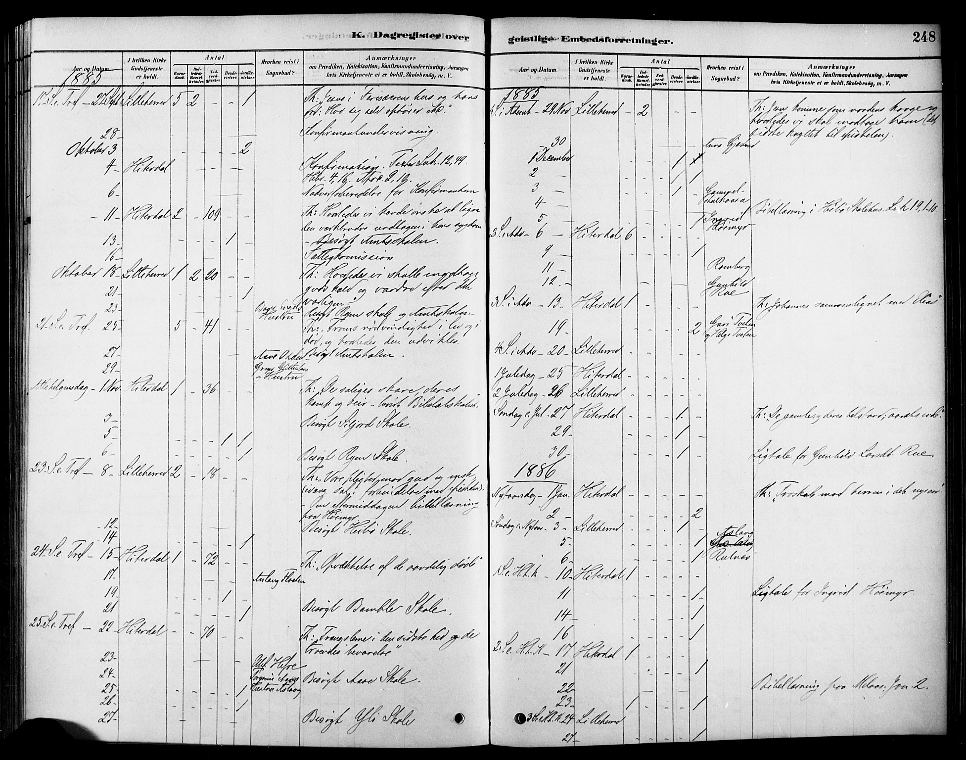 Heddal kirkebøker, AV/SAKO-A-268/F/Fa/L0009: Ministerialbok nr. I 9, 1878-1903, s. 248