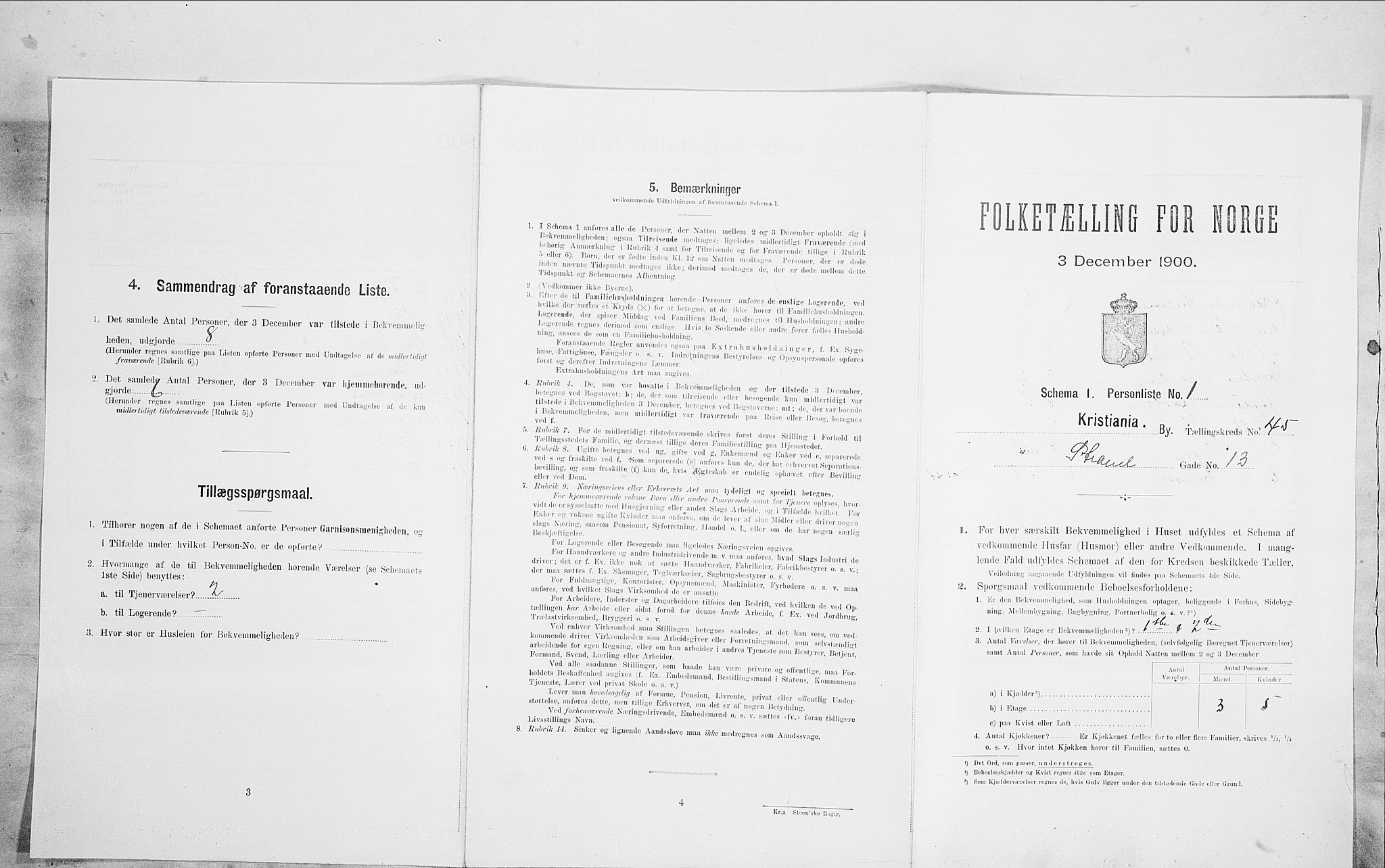 SAO, Folketelling 1900 for 0301 Kristiania kjøpstad, 1900, s. 92867