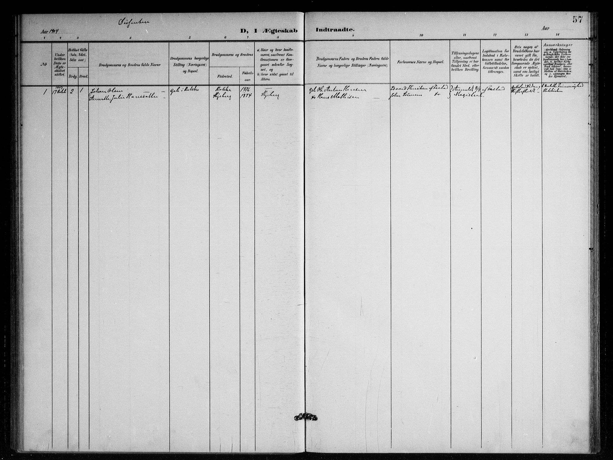 Berg prestekontor Kirkebøker, AV/SAO-A-10902/F/Fc/L0003: Ministerialbok nr. III 3, 1902-1916, s. 57