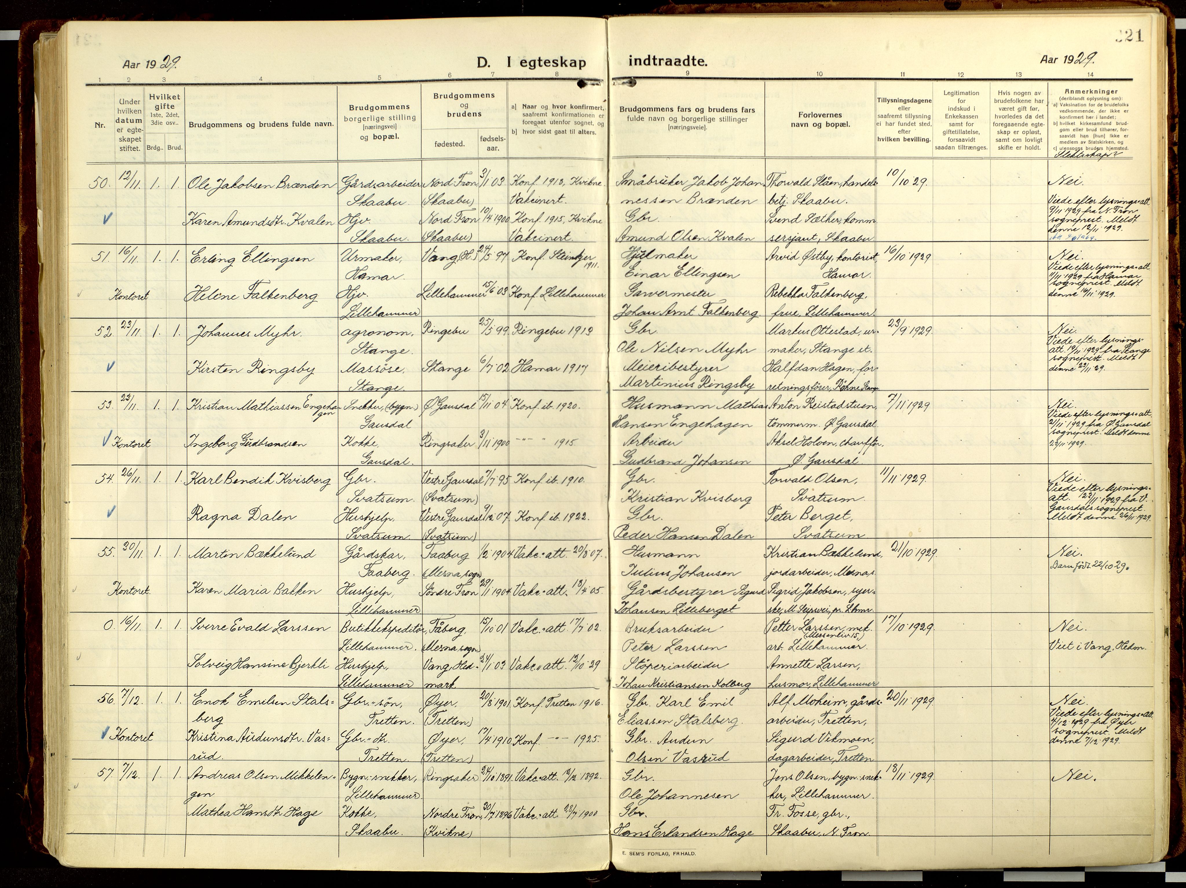 Lillehammer prestekontor, AV/SAH-PREST-088/H/Ha/Haa/L0002: Ministerialbok nr. 2, 1917-1932, s. 321