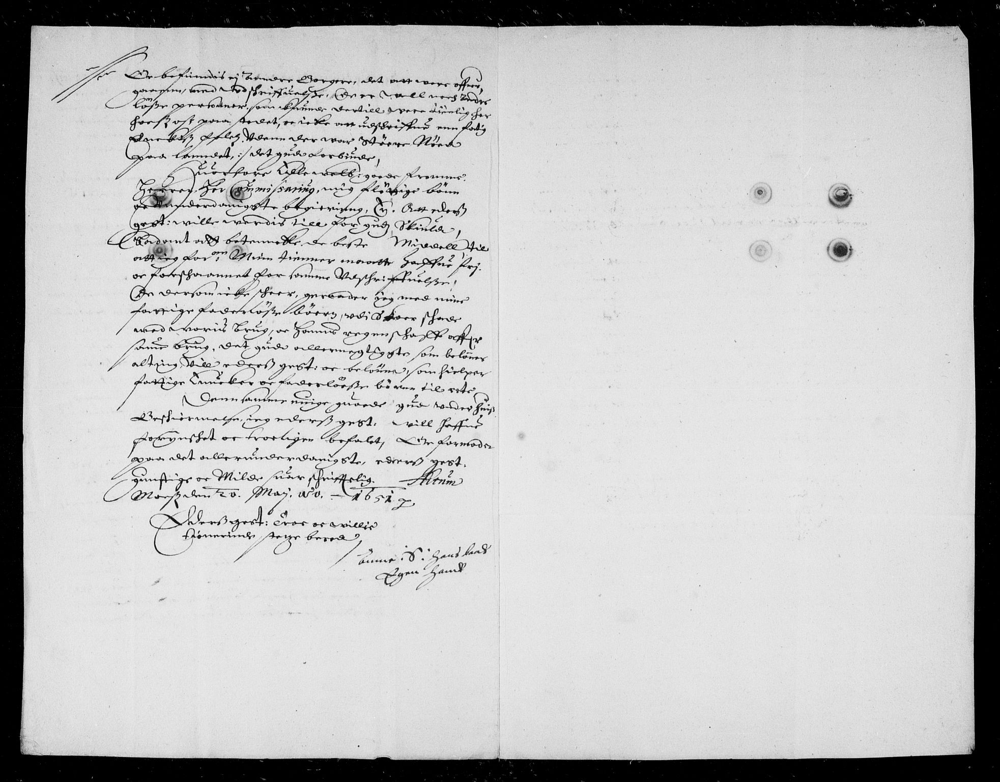 Danske Kanselli, Skapsaker, RA/EA-4061/F/L0009: Skap 8, pakke 150B, litra A-AA, 1644-1651, s. 164