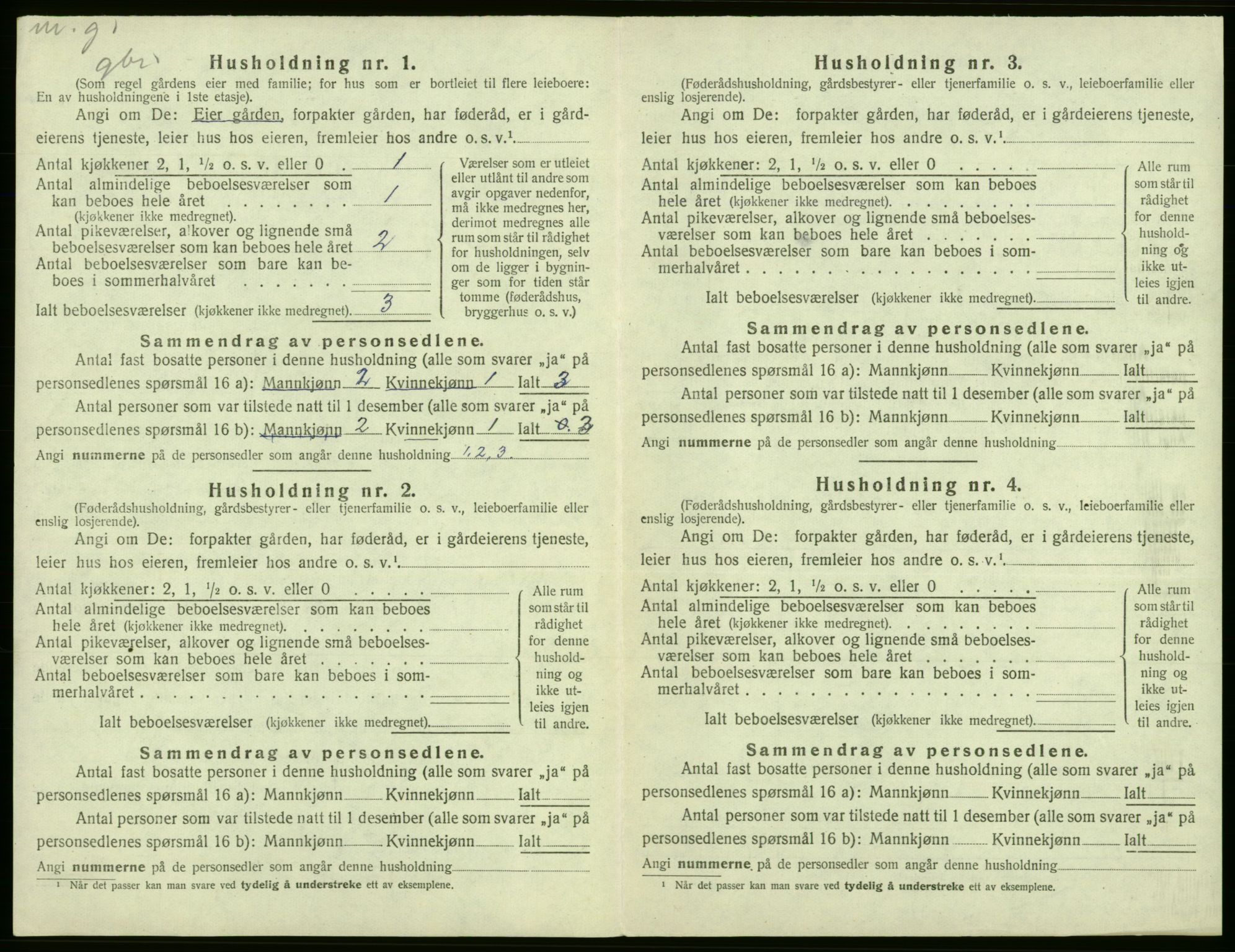 SAB, Folketelling 1920 for 1222 Fitjar herred, 1920, s. 729