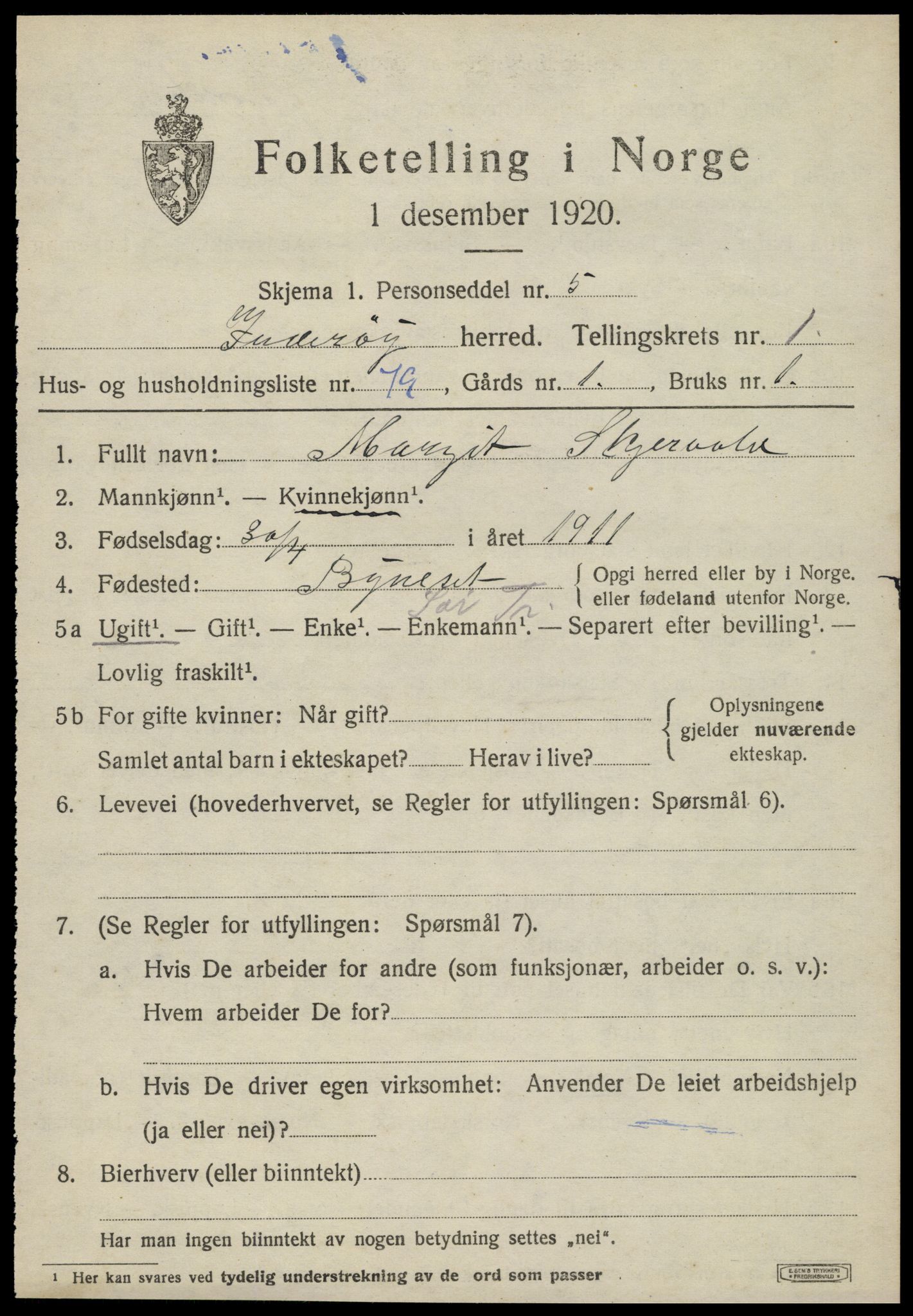 SAT, Folketelling 1920 for 1729 Inderøy herred, 1920, s. 1825