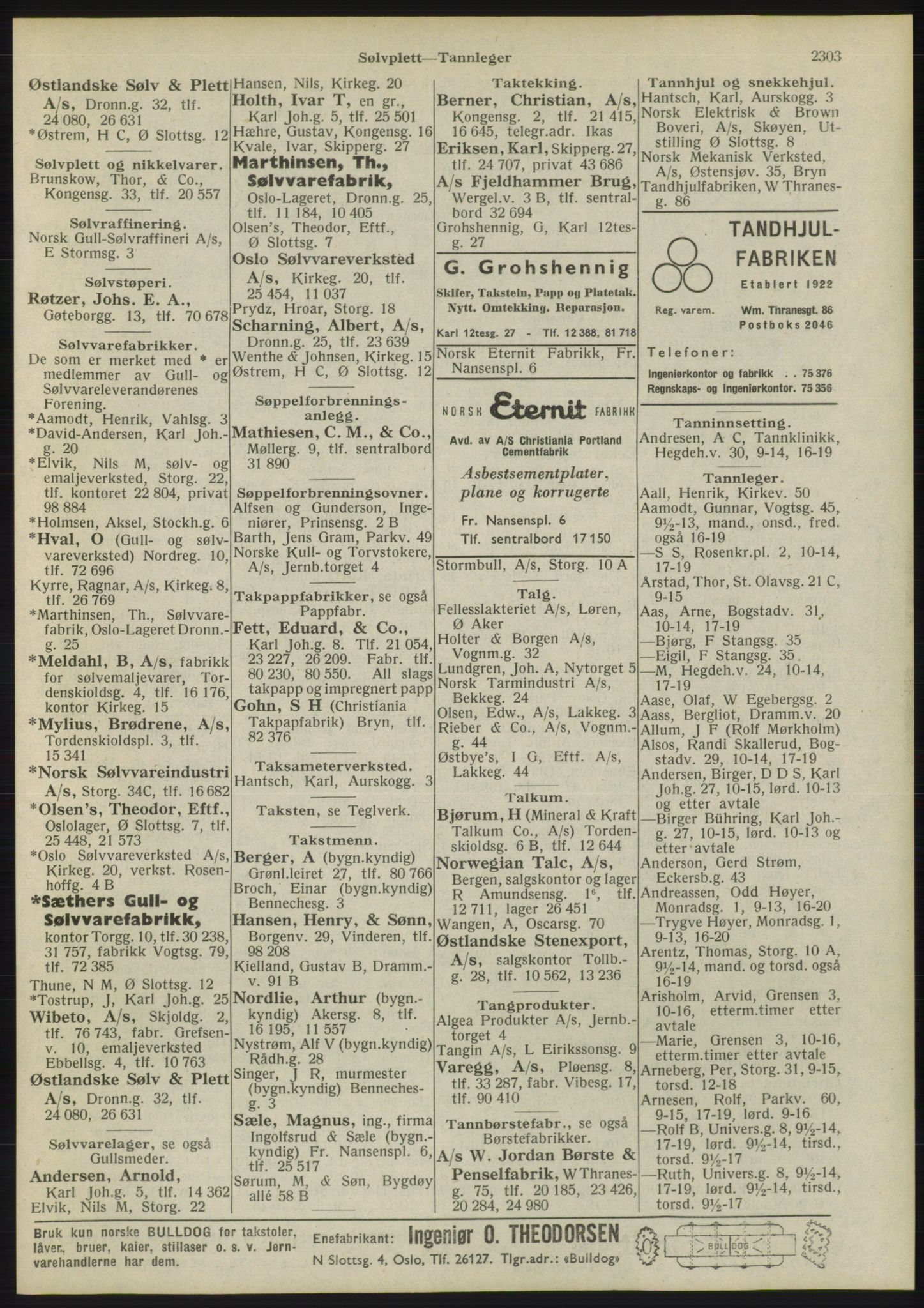 Kristiania/Oslo adressebok, PUBL/-, 1946, s. 2303
