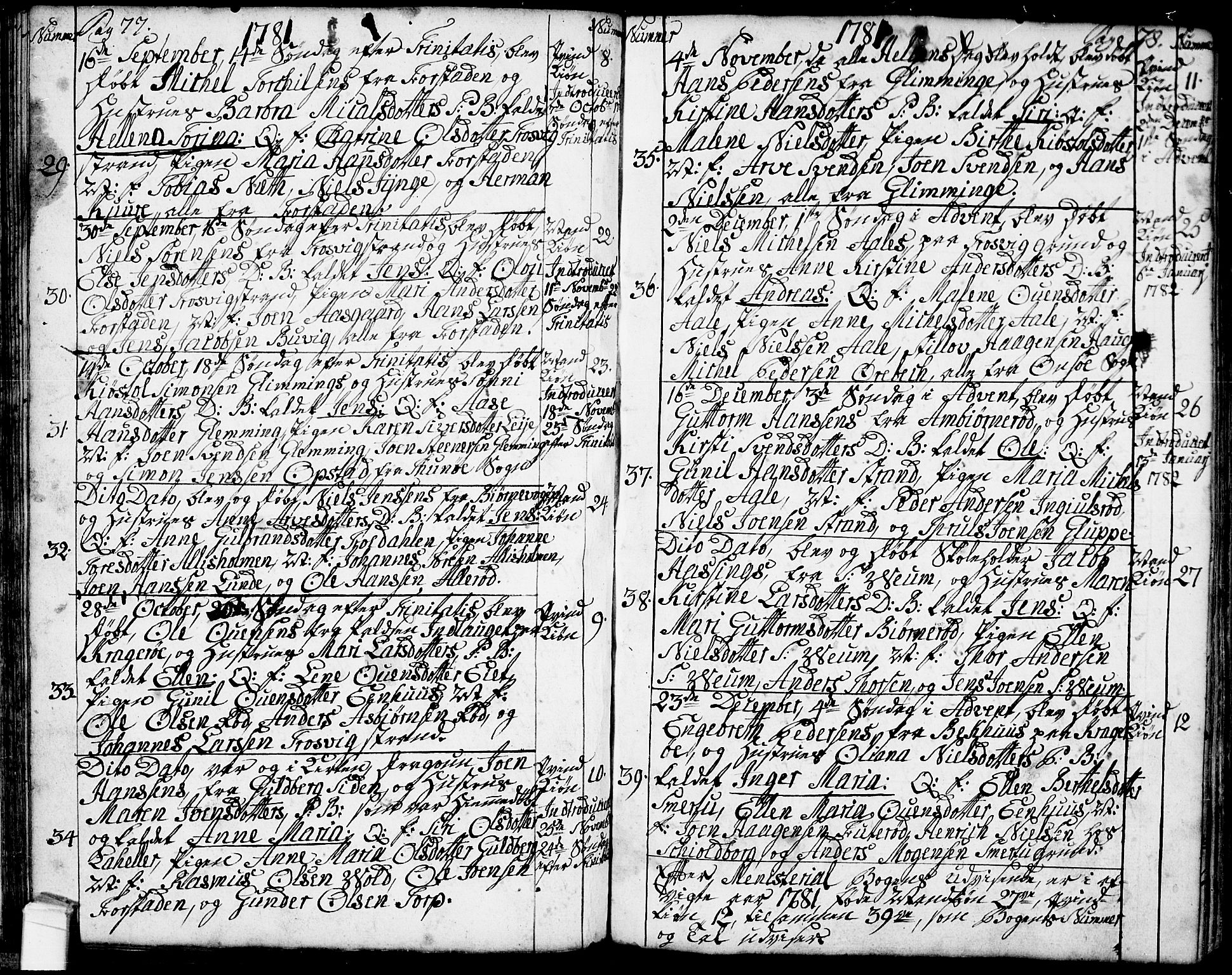 Glemmen prestekontor Kirkebøker, AV/SAO-A-10908/F/Fa/L0002: Ministerialbok nr. 2, 1771-1803, s. 77-78