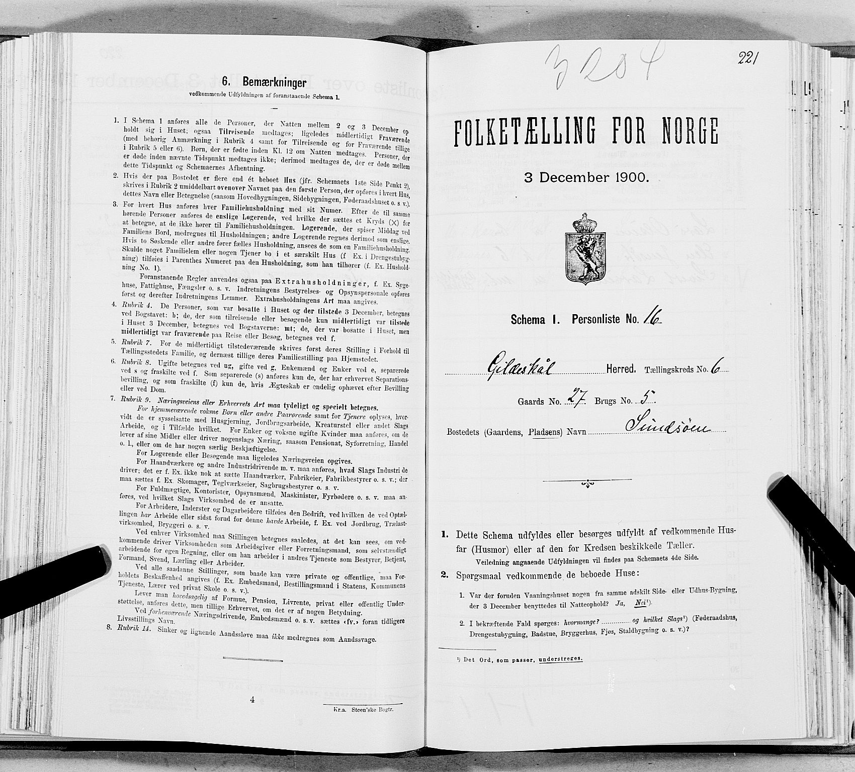 SAT, Folketelling 1900 for 1838 Gildeskål herred, 1900, s. 736