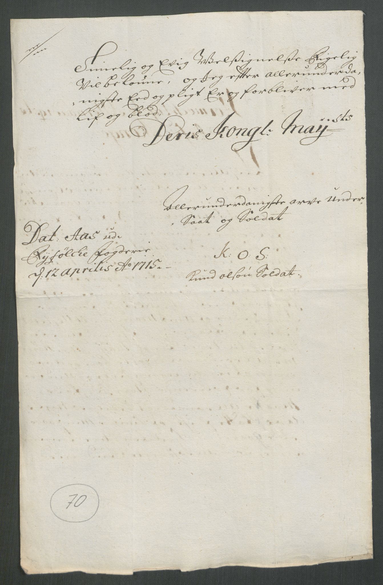 Rentekammeret inntil 1814, Reviderte regnskaper, Fogderegnskap, AV/RA-EA-4092/R47/L2868: Fogderegnskap Ryfylke, 1715, s. 375