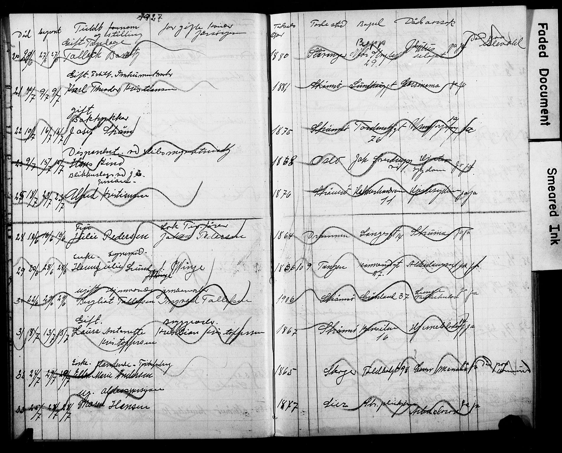 Strømsø kirkebøker, AV/SAKO-A-246/Y/Ya/L0008: Kladd til kirkebok nr. I 8, 1916-1931