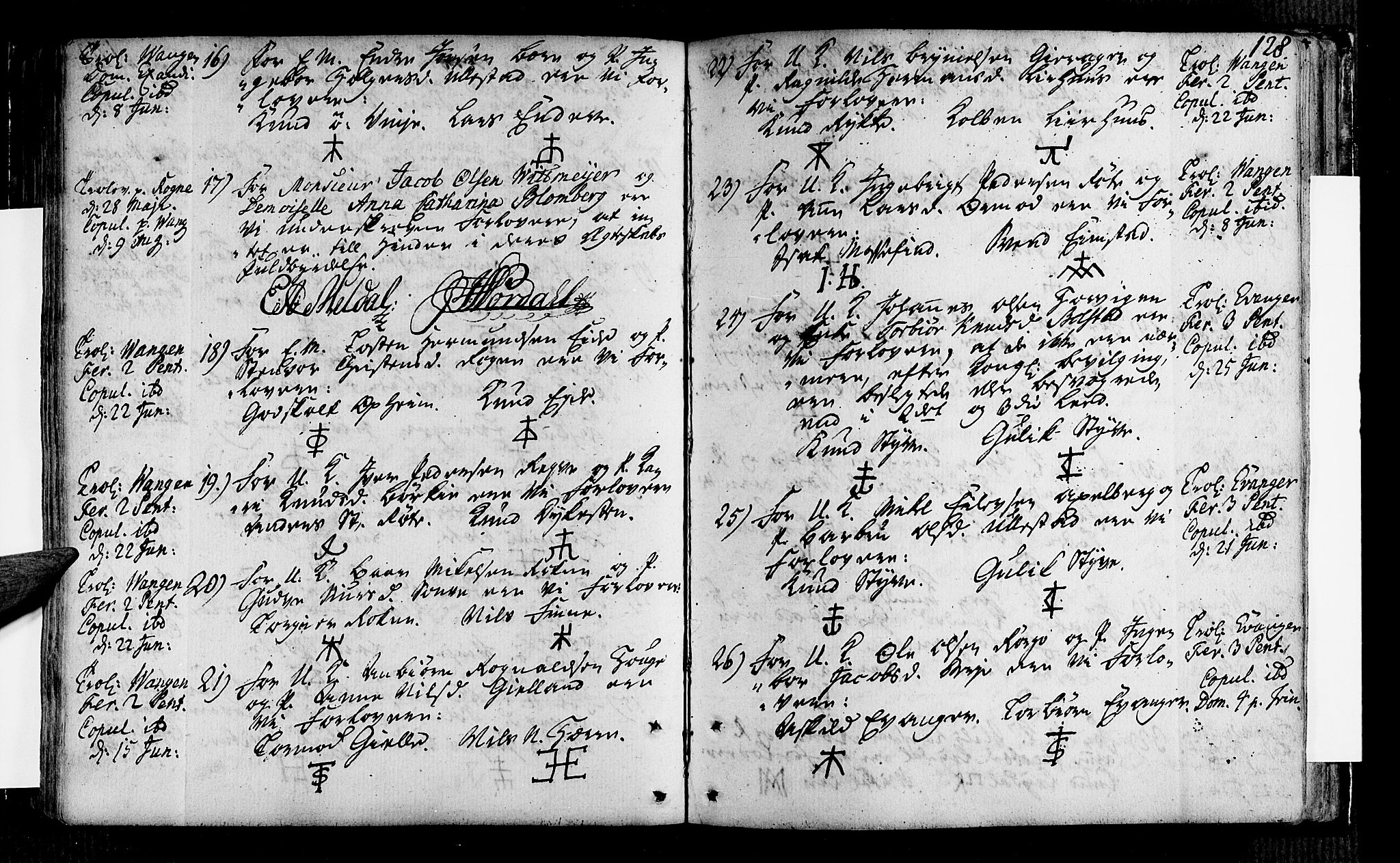 Voss sokneprestembete, SAB/A-79001/H/Haa: Ministerialbok nr. A 7, 1731-1773, s. 128