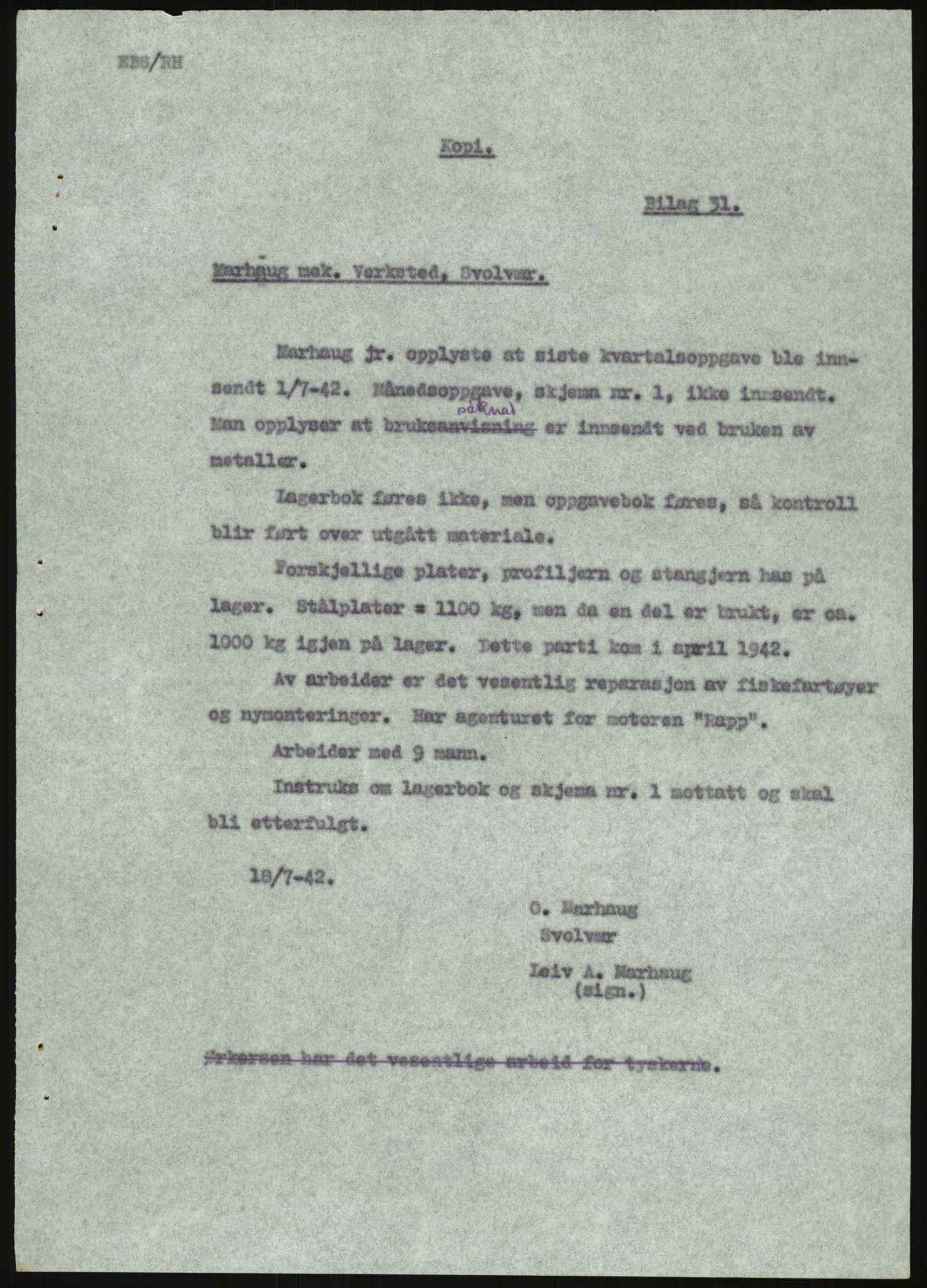 Direktoratet for industriforsyning, Sekretariatet, RA/S-4153/D/Df/L0054: 9. Metallkontoret, 1940-1945, s. 2571