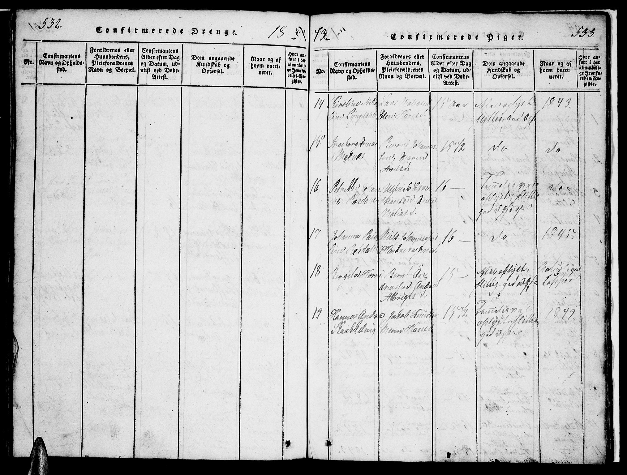 Ministerialprotokoller, klokkerbøker og fødselsregistre - Nordland, AV/SAT-A-1459/880/L1139: Klokkerbok nr. 880C01, 1836-1857, s. 532-533