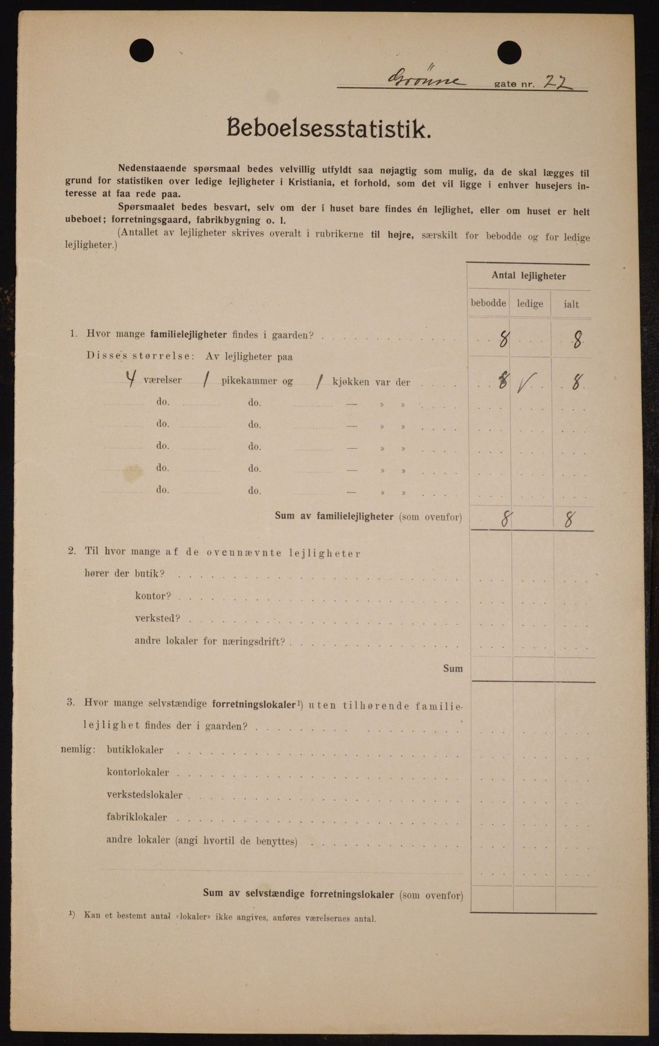 OBA, Kommunal folketelling 1.2.1909 for Kristiania kjøpstad, 1909, s. 29528