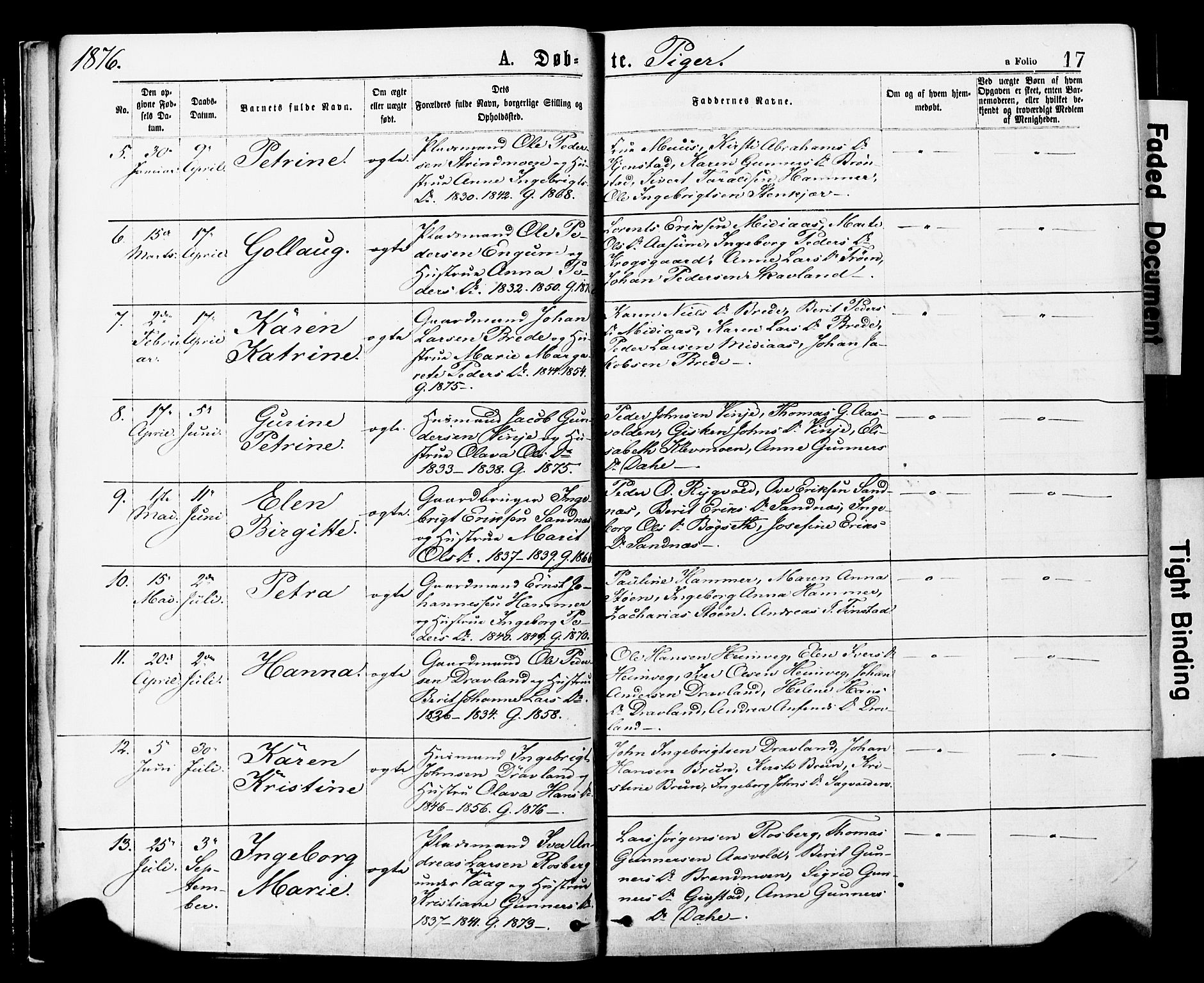Ministerialprotokoller, klokkerbøker og fødselsregistre - Nord-Trøndelag, SAT/A-1458/749/L0473: Ministerialbok nr. 749A07, 1873-1887, s. 17