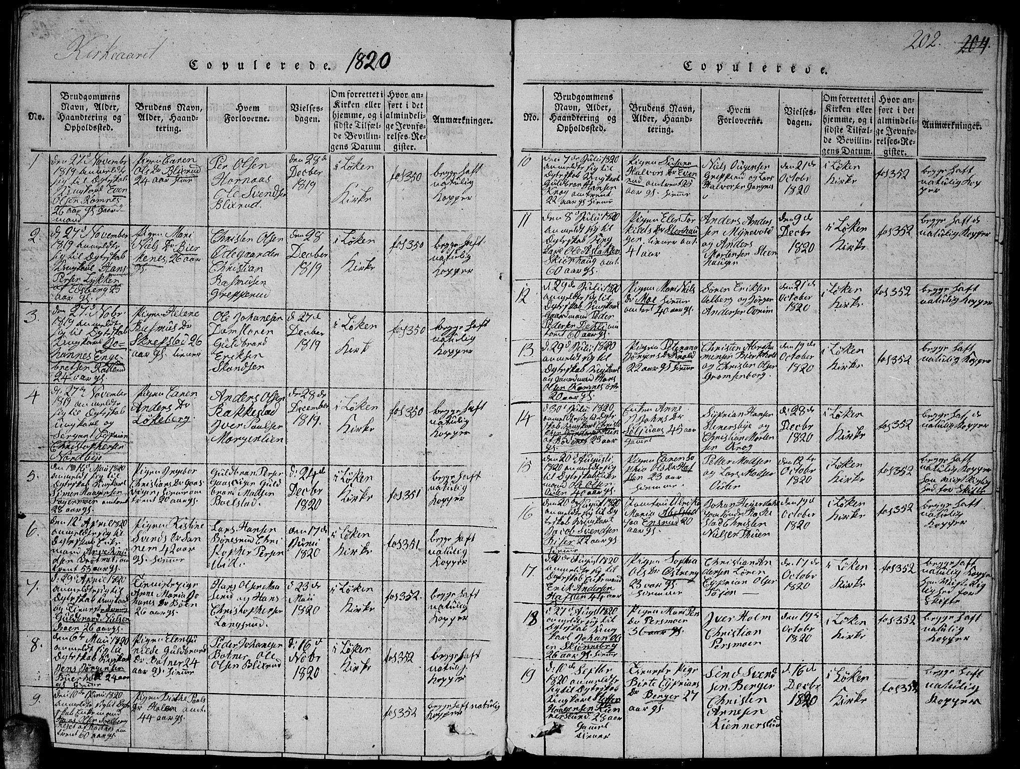 Høland prestekontor Kirkebøker, AV/SAO-A-10346a/G/Ga/L0001: Klokkerbok nr. I 1, 1814-1827, s. 202