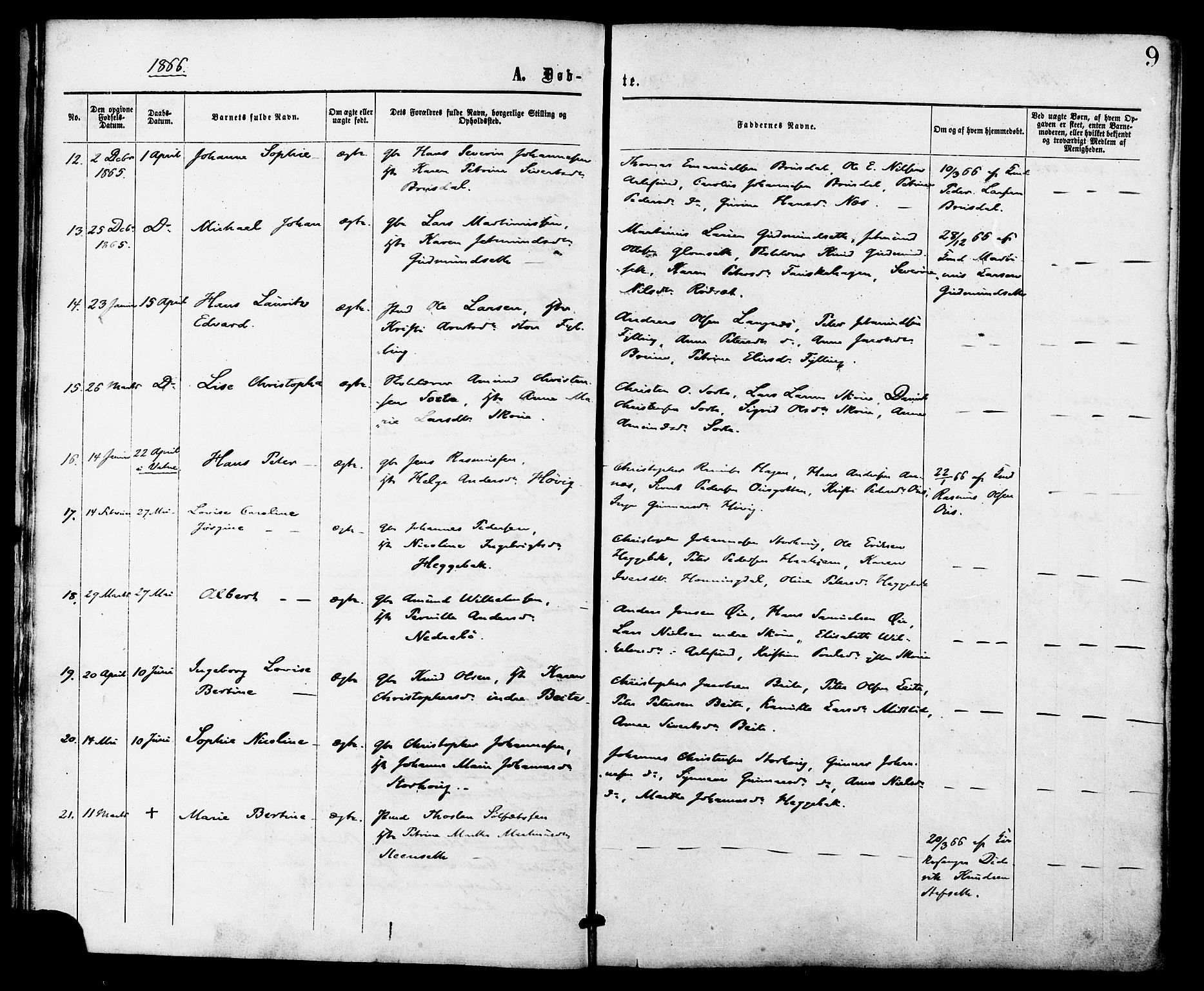 Ministerialprotokoller, klokkerbøker og fødselsregistre - Møre og Romsdal, AV/SAT-A-1454/524/L0355: Ministerialbok nr. 524A07, 1864-1879, s. 9