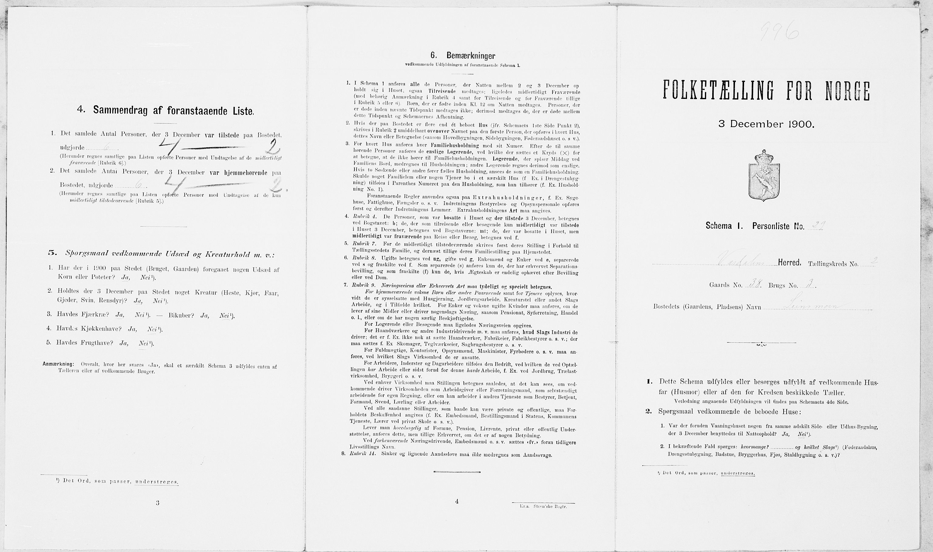 SAT, Folketelling 1900 for 1721 Verdal herred, 1900, s. 367