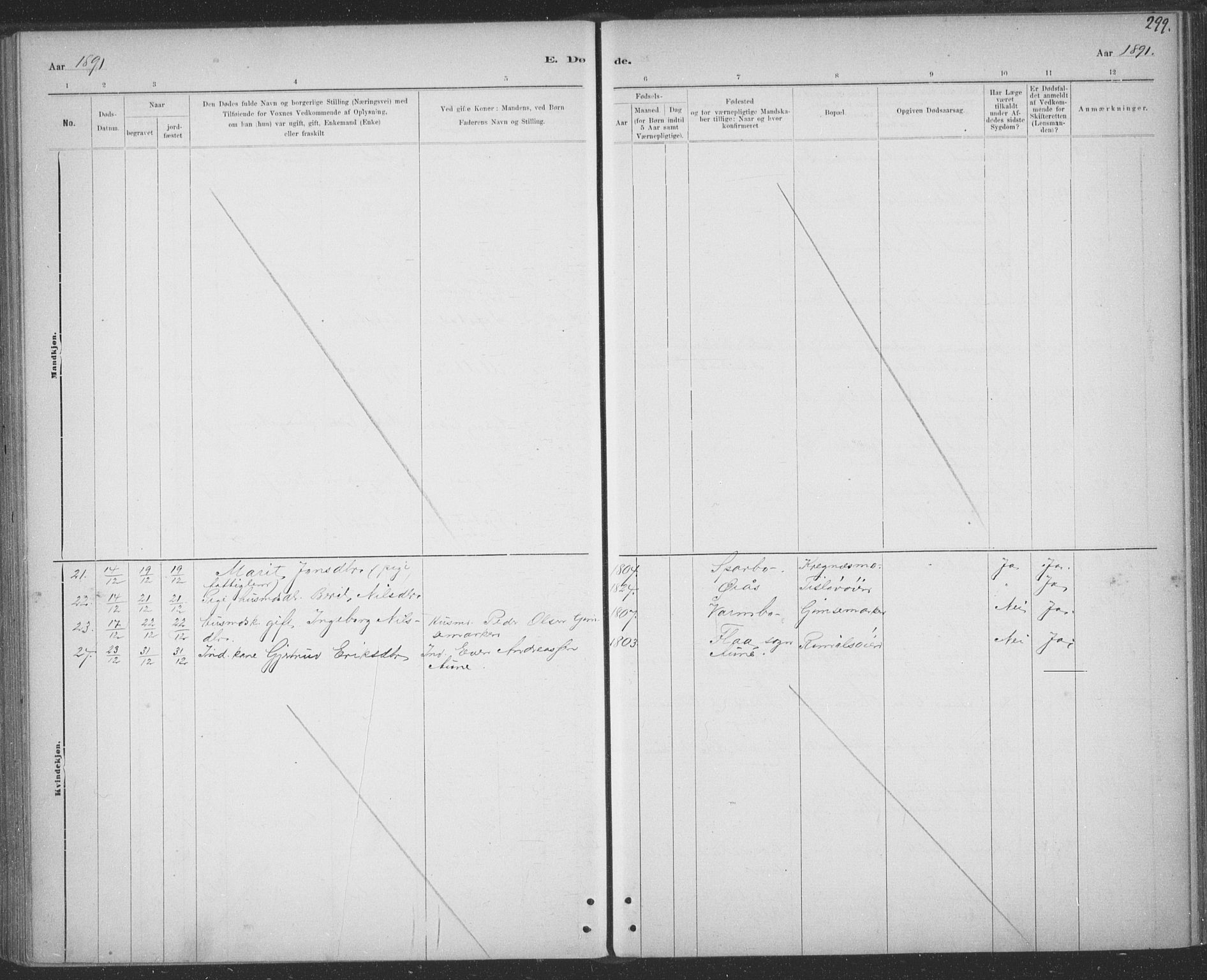 Ministerialprotokoller, klokkerbøker og fødselsregistre - Sør-Trøndelag, SAT/A-1456/691/L1085: Ministerialbok nr. 691A17, 1887-1908, s. 299