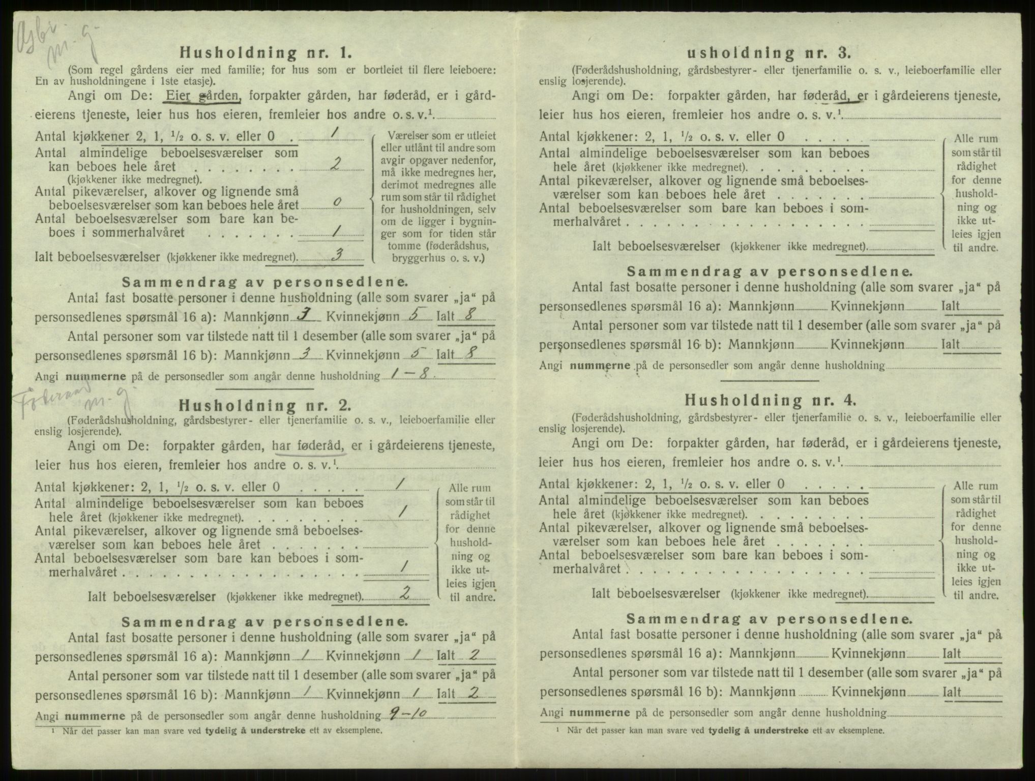 SAB, Folketelling 1920 for 1250 Haus herred, 1920, s. 214