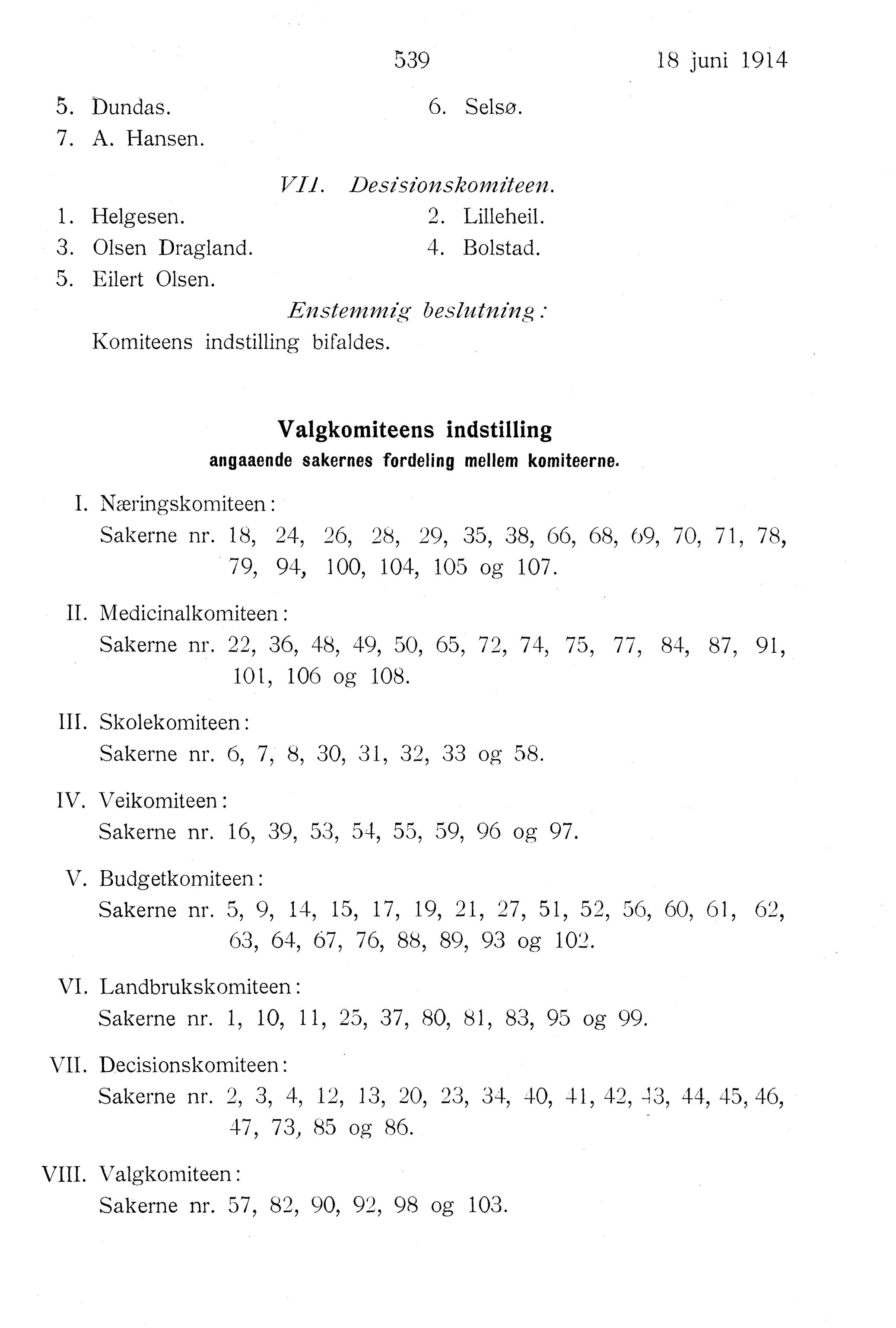 Nordland Fylkeskommune. Fylkestinget, AIN/NFK-17/176/A/Ac/L0037: Fylkestingsforhandlinger 1914, 1914