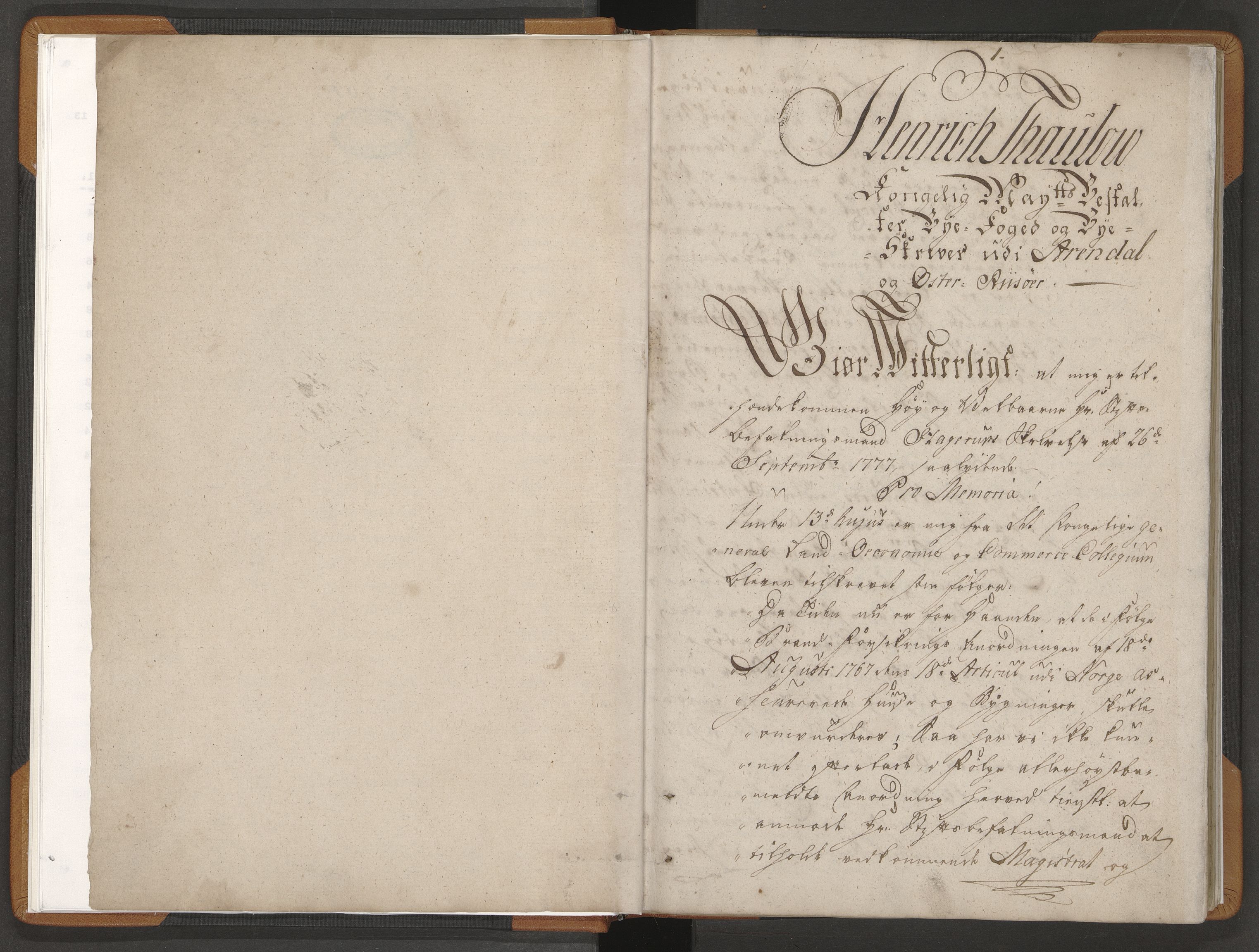 Norges Brannkasse Arendal, AV/SAK-2241-0002/F/Fa/L0005: Branntakstprotokoll nr. 2 med steds- og fornavnsregister, 1777